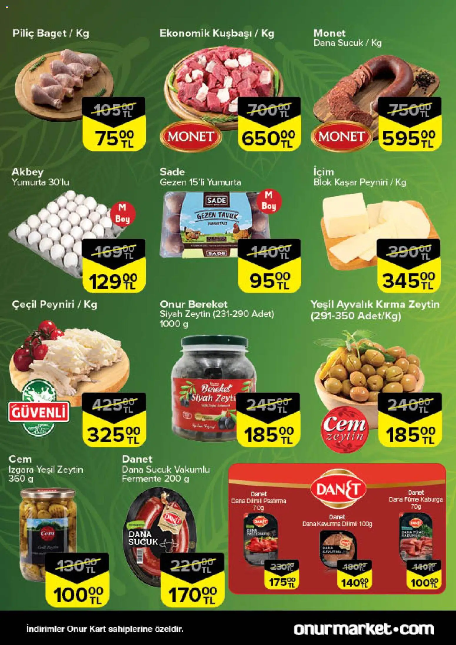 Onur Market Taze Ürünlerde İndirimler - Trakya - 18.12.2025 tarihinden itibaren geçerlidir | Sayfa: 2 | Ürünler: Yumurta, Zeytin, Dana füme, Izgara