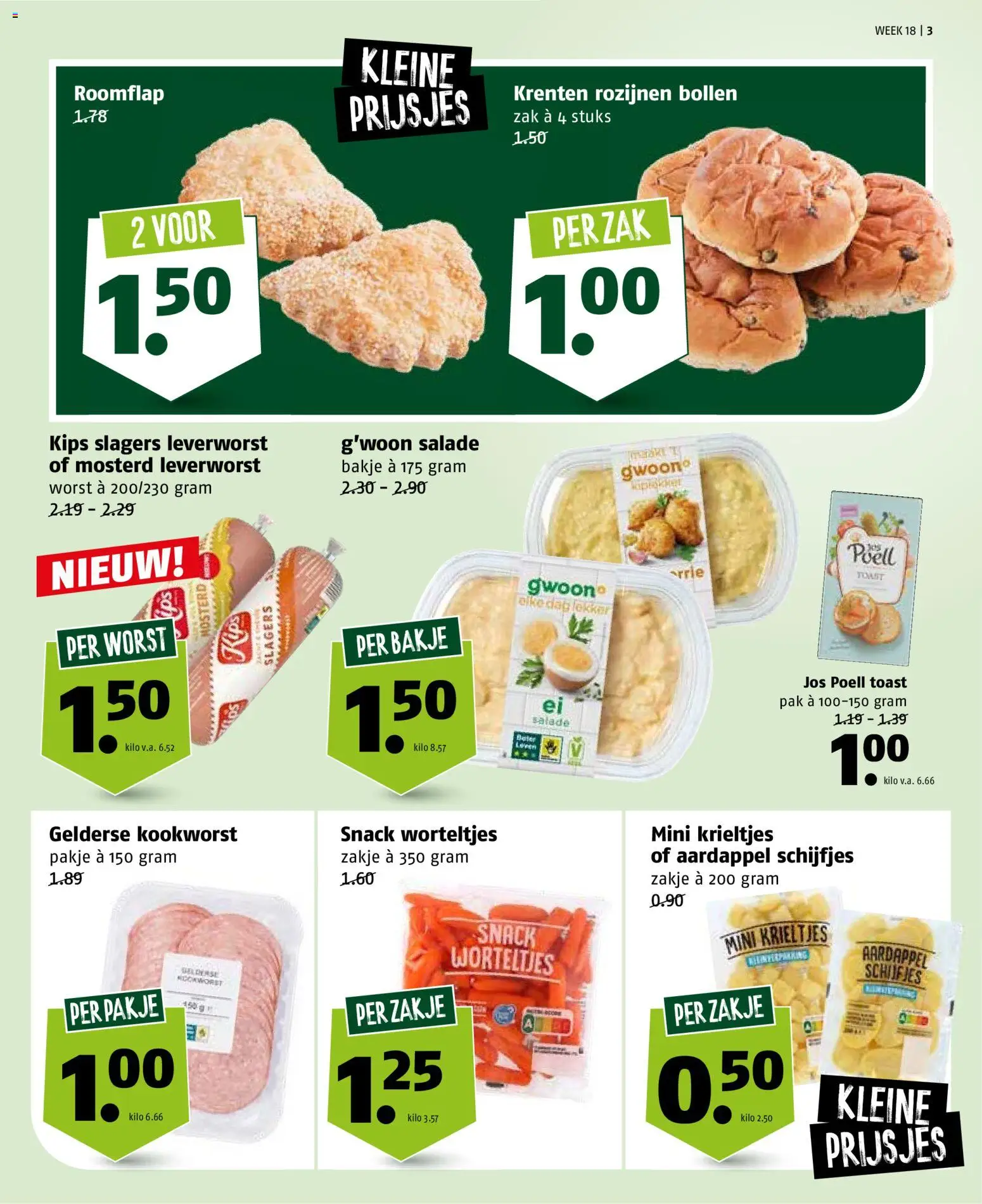 {H1} | Pagina: 3 | Producten: Aardappel, Worst, Rozijnen, Zak