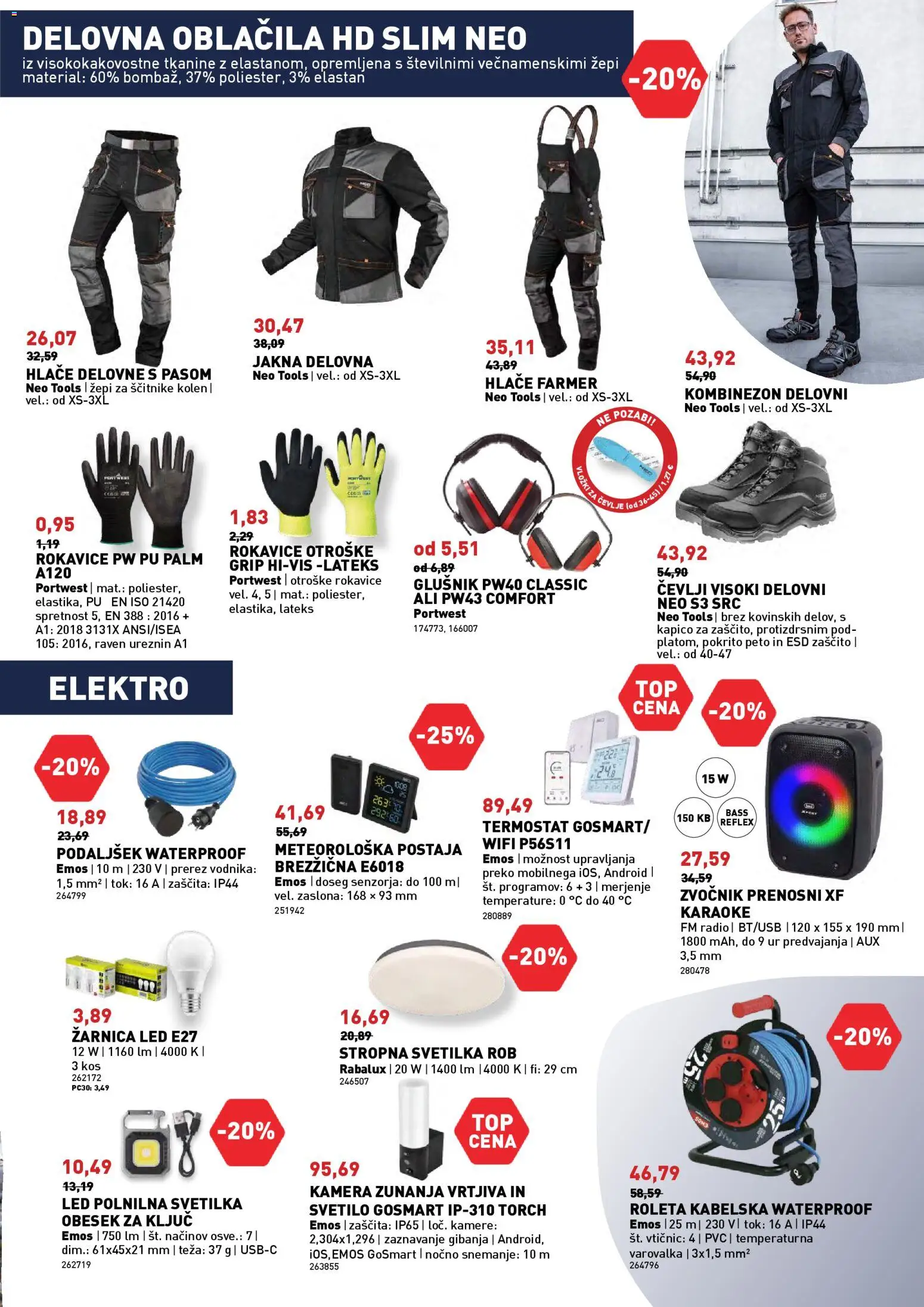 Novi Inpos katalog ponudbe – veljaven od 02.03.2026 | Stran: 19 | Izdelki: Vložki, Kos, Jakna, Rokavice