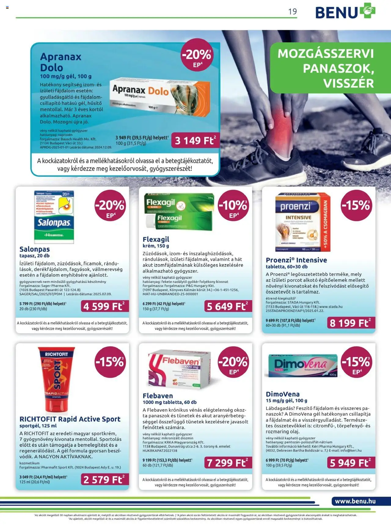 BENU Gyógyszertárak akciós ujság - amely érvényes a következő dátumtól: 01.08.2025 | Oldal: 19 | Termékek: Olaj