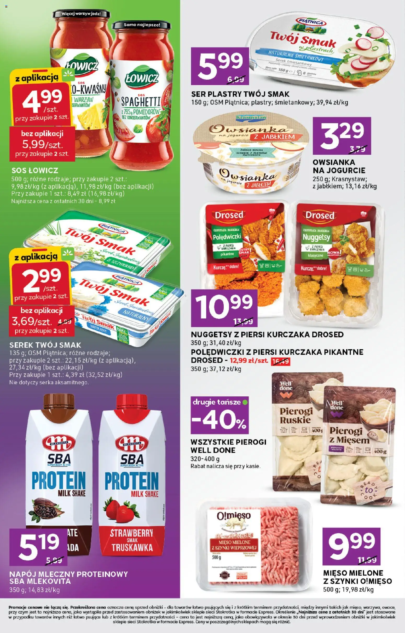 Stokrotka Gazetka - Express od 22.01.2026 | Strona: 4 | Produkty: Stokrotka, Pierogi z mięsem, Mięso mielone, Ser