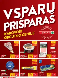 Novi Spar katalog ponudbe – veljaven od 17.09.2025 | Stran: 2 | Izdelki: Tuna, Pašteta, Sir, Majoneza