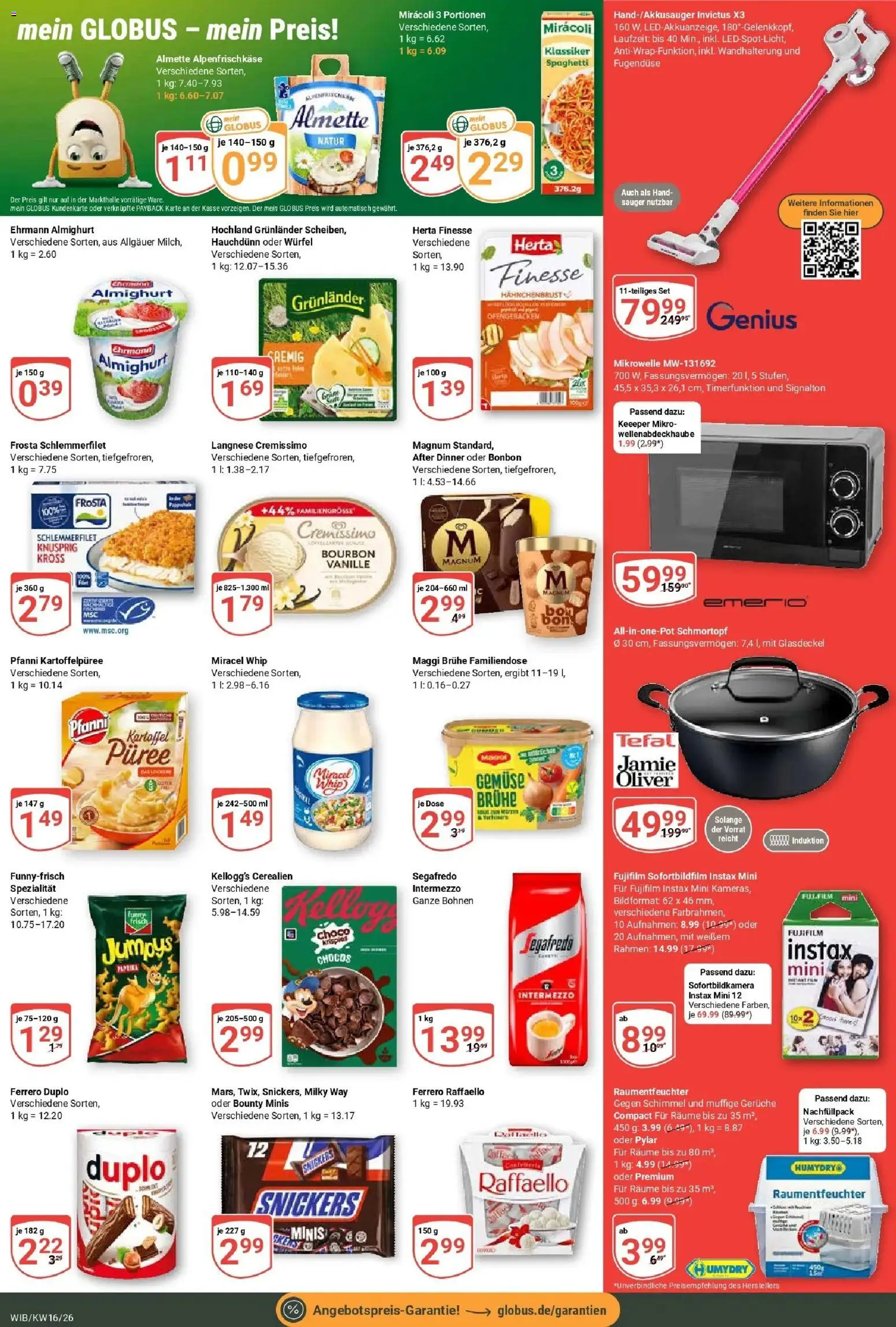 Globus Prospekt Wiesbaden-Nordenstadt	 – gültig ab 12.04.2026 | Seite: 3 | Produkte: Langnese, Ehrmann almighurt, Miracel whip, Frosta