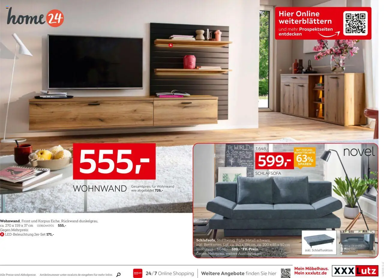XXXL Lutz Nr. 1 beim Preis - gültig ab dem 18.08.2025 | Seite: 5 | Produkte: Schlafsofa, Wohnwand