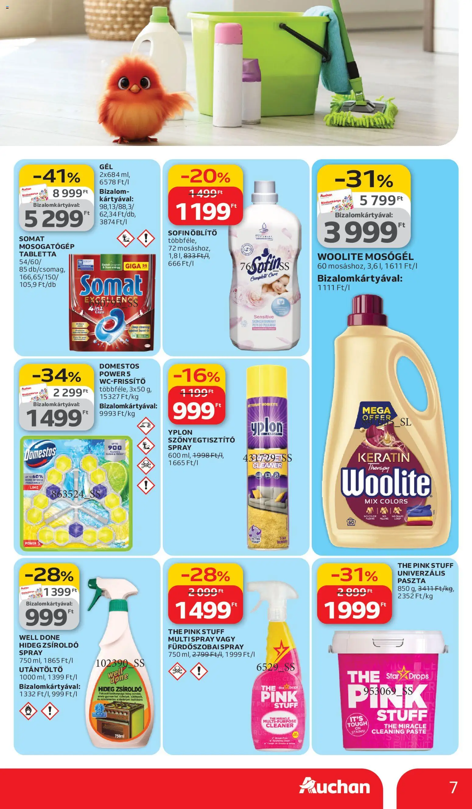 Auchan akciós ujság - amely érvényes a következő dátumtól: 05.03.2026 | Oldal: 7 | Termékek: Lime, Somat, Mosogatógép, Mosógél