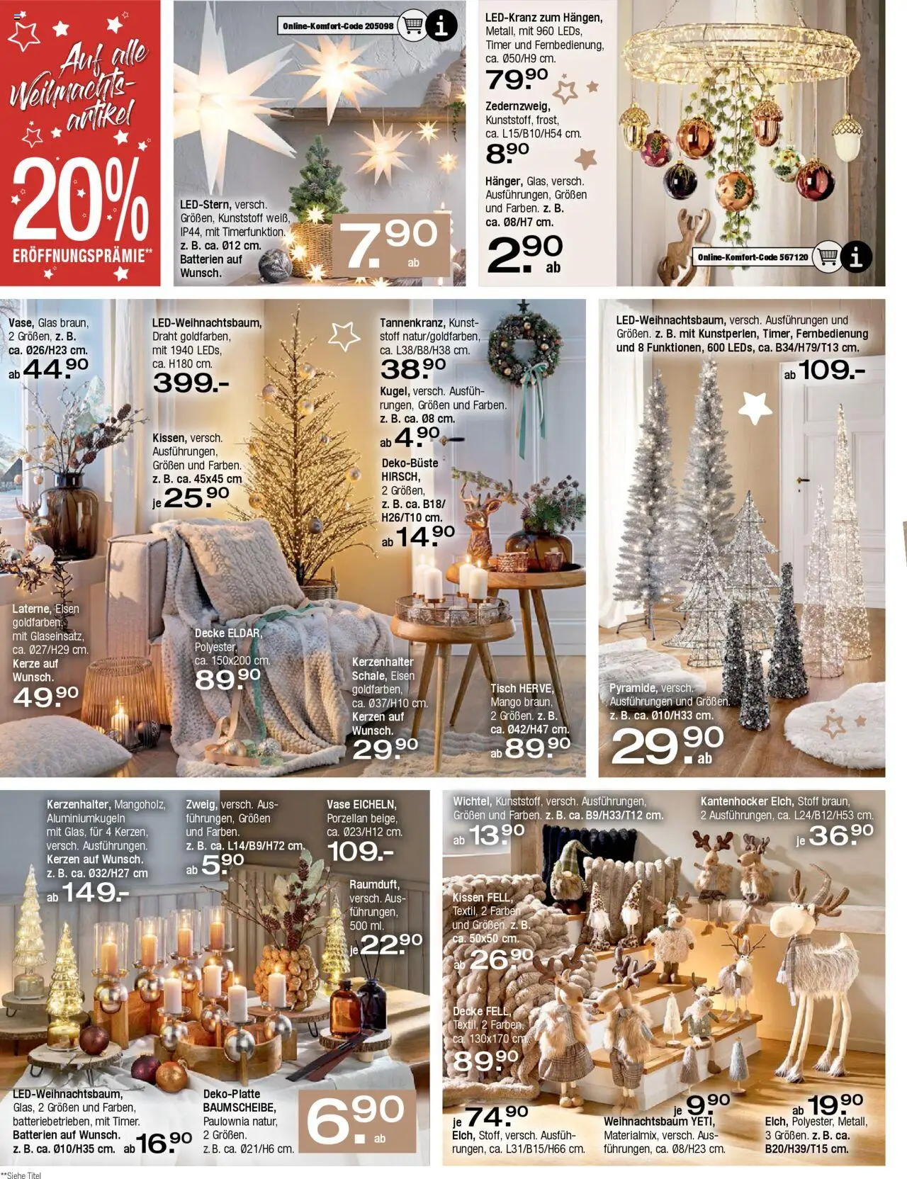 Ostermann Weihnachts-Spezial – gültig ab 01.10.2025 | Seite: 4 | Produkte: Kissen, Batterien, Tisch, Mango