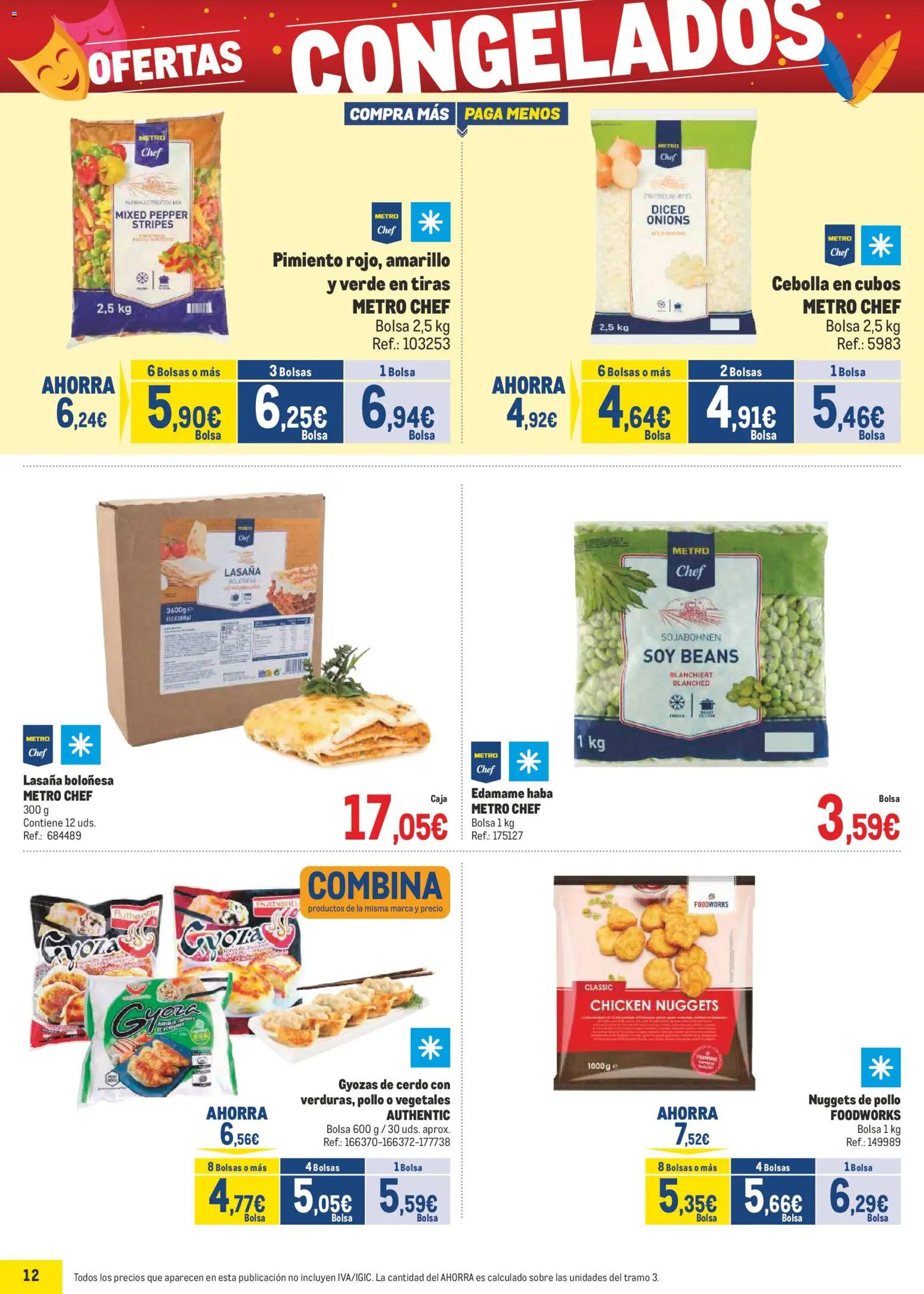 Makro - Precios Canarias │ válido desde el 02.02.2026 | Página: 12 | Productos: Cerdo, Κάδος απορρυμάτων, Caja, Nuggets