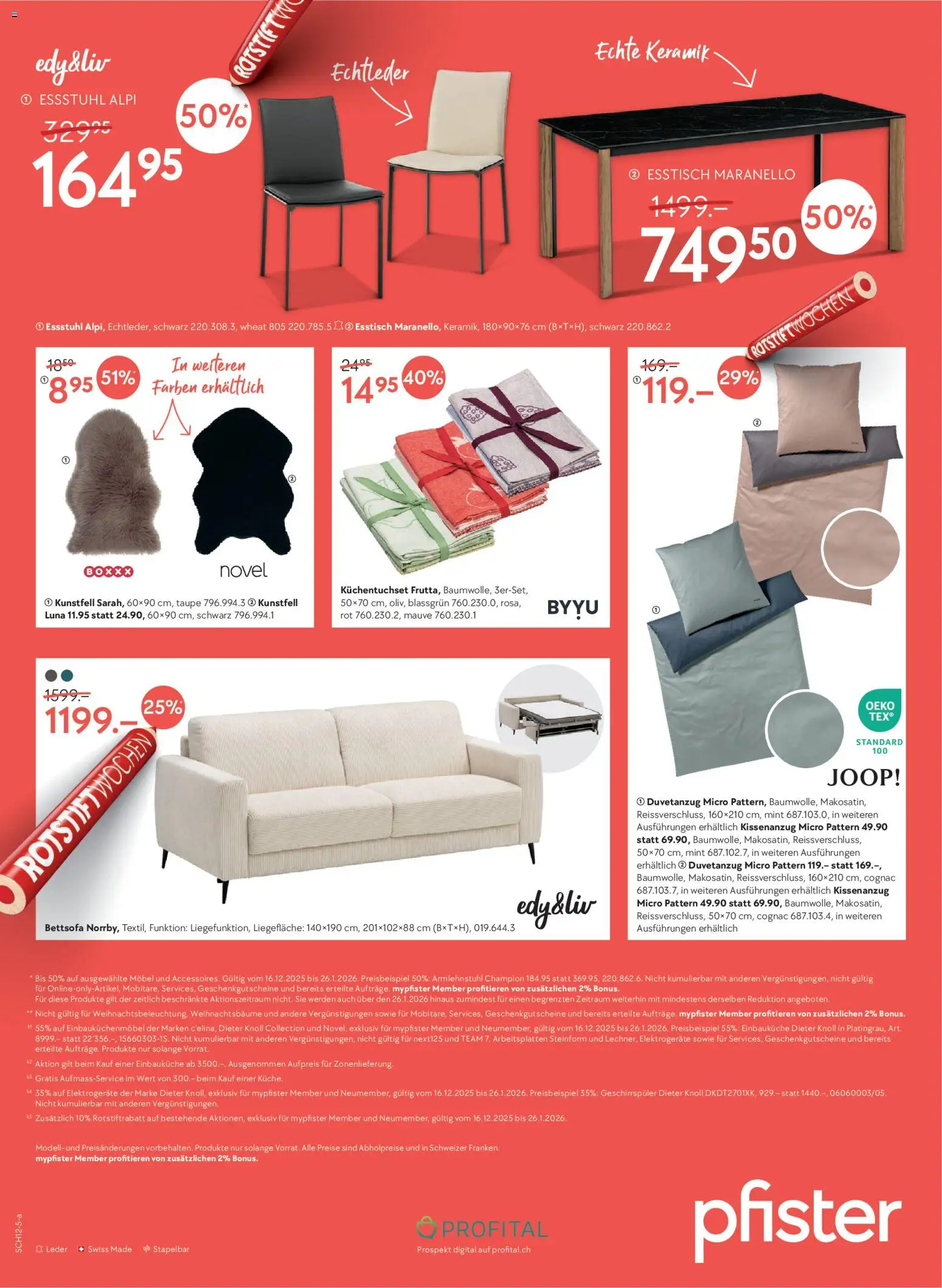 Pfister Aktionen – gültig ab 16.12.2025 | Seite: 16 | Produkte: Esstisch, Geschirrspüler, Einbauküche