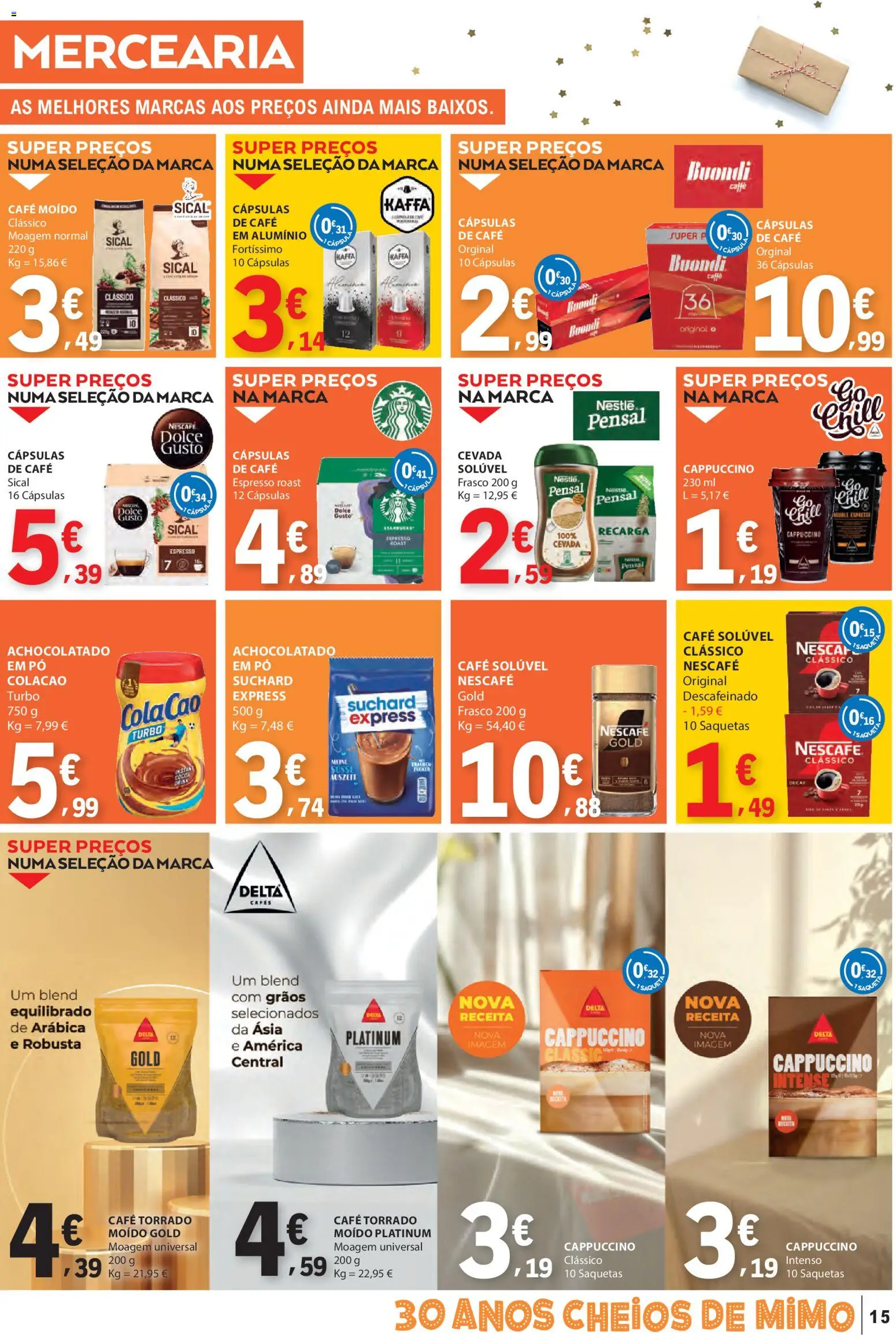 E.Leclerc folheto │ válido de 27.11.2025 | Página: 15 | Produtos: Pó, Café solúvel, Nestlé, Café