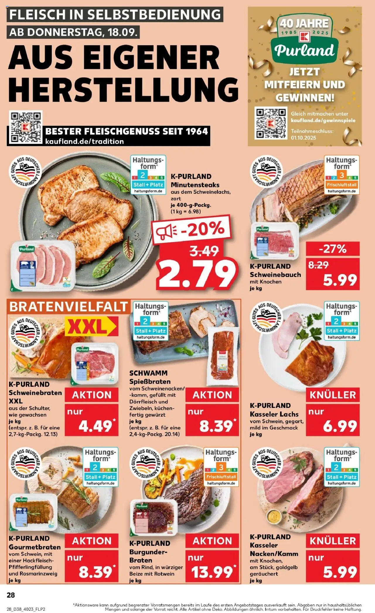 Kaufland prospekt Großröhrsdorf	 – gültig ab 21.09.2025 | Seite: 28 | Produkte: Rotwein, Schweinebauch, Kuchen, Fleisch