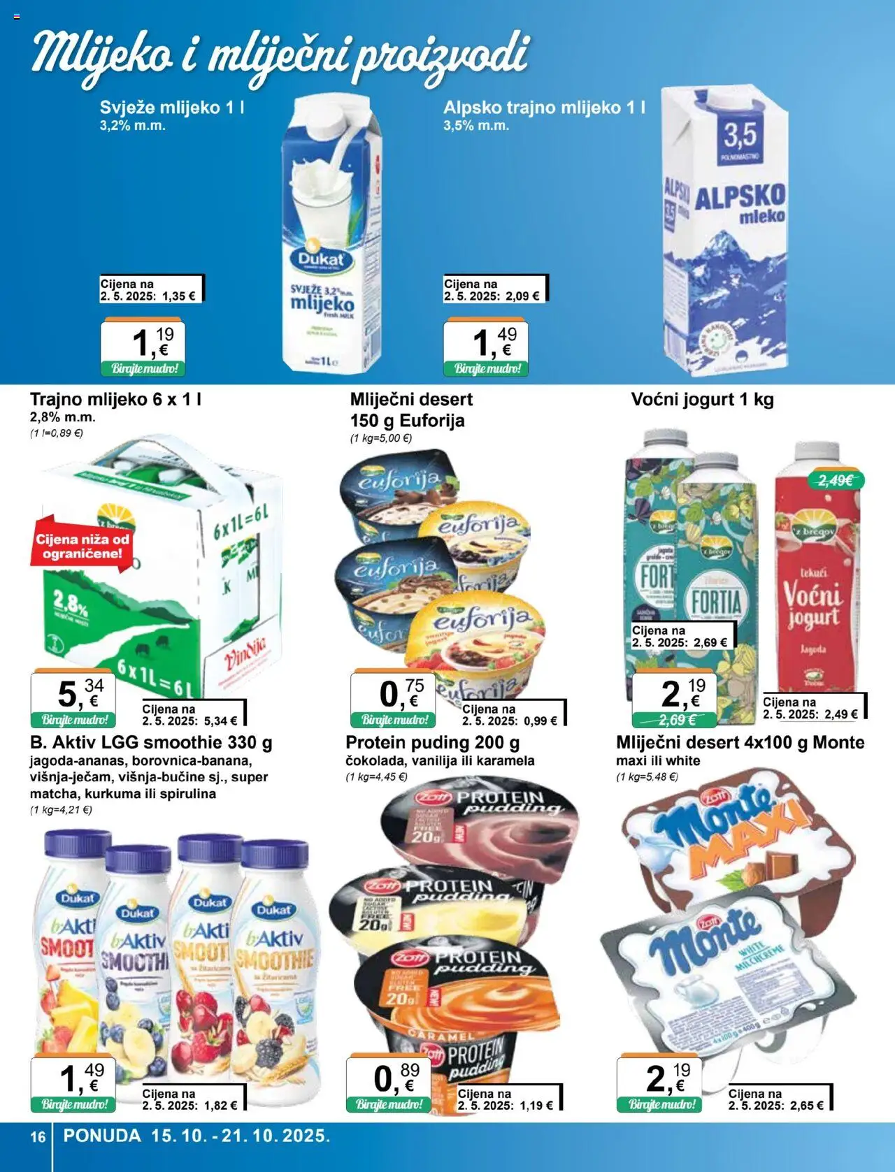 KTC katalog | vrijedi od 15.10.2025 | Stranica: 16 | Proizvodi: Trajno mlijeko, Smoothie, Kurkuma, Karamela