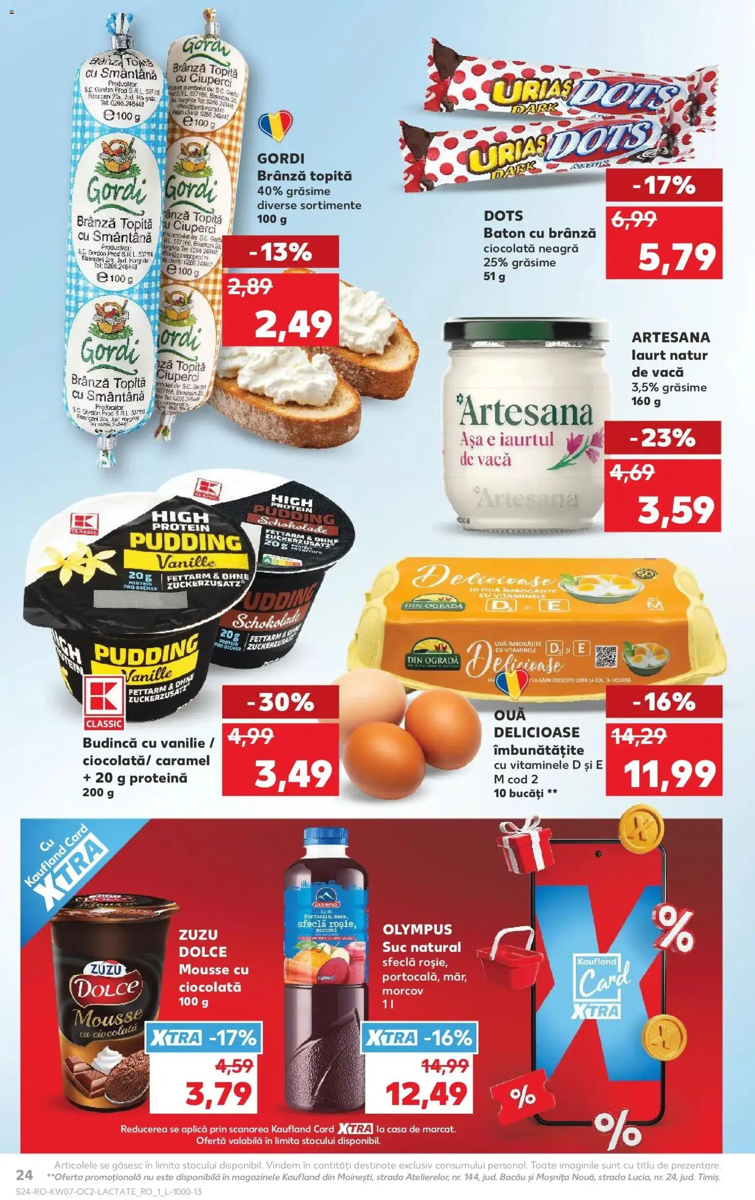 Noul catalog Kaufland – valabil de la 11.02.2026 | Pagină: 24 | Produse: Matériel de Street Workout, Ciocolată, Suc, Smântână