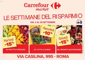 Anteprima del volantino Carrefour Market - Le settimane del risparmio catalogo valido a partire dal 02.09.2025