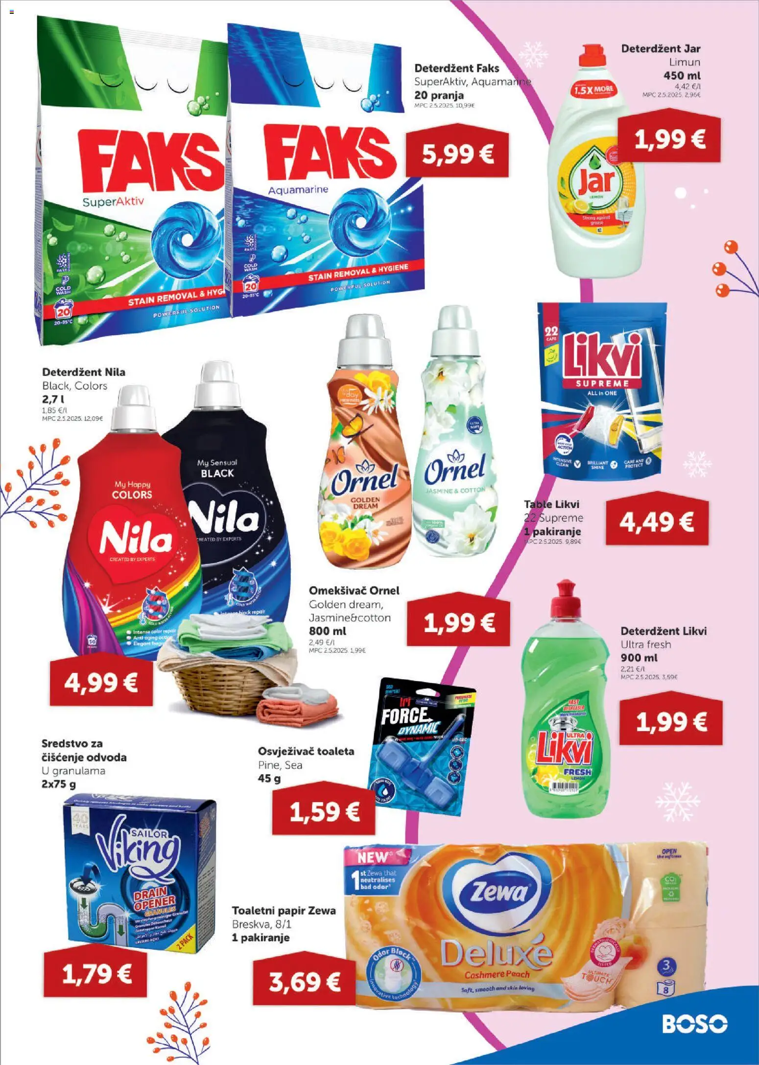 Boso katalog | vrijedi od 04.12.2025 | Stranica: 13 | Proizvodi: Faks, Omekšivač, Jar, Nila
