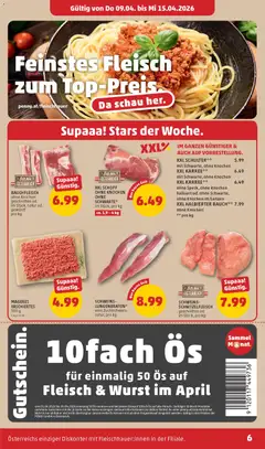 Penny Markt - Flugblatt ab 09.04.2026 gültig | Seite: 6 | Produkte: Wurst
