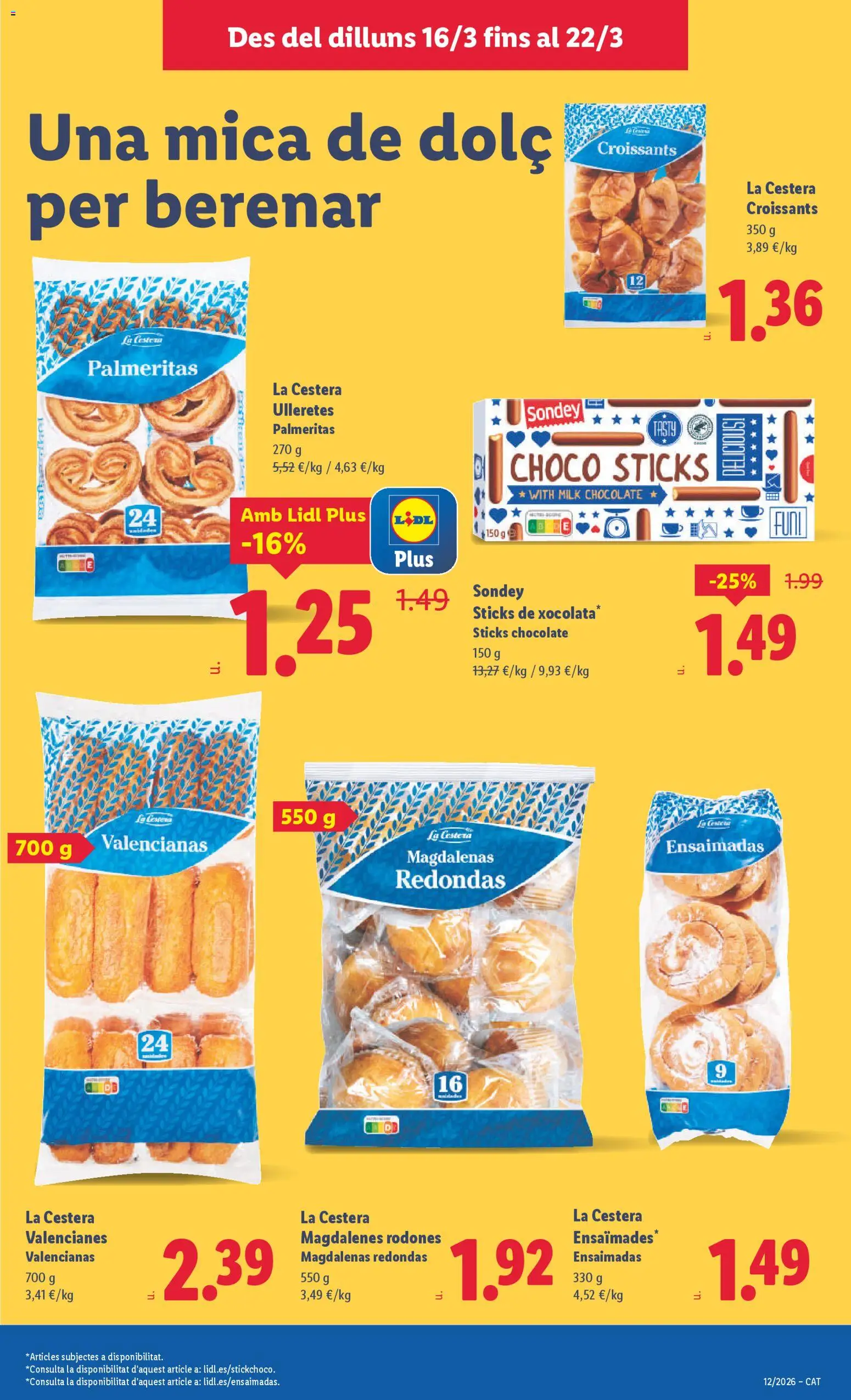 Lidl folleto │ válido desde el 16.03.2026 | Página: 15 | Productos: Chocolate, Magdalenas