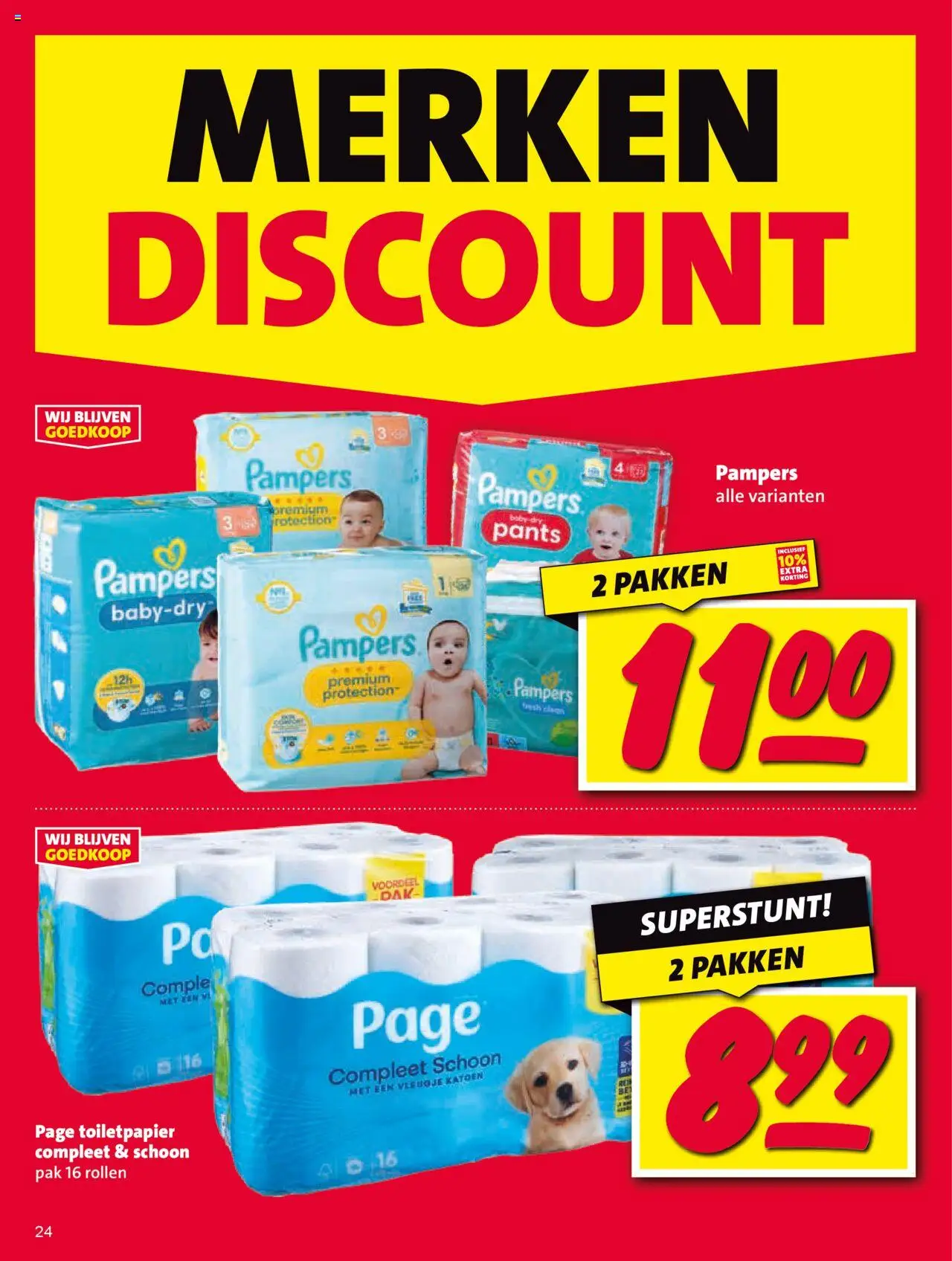 {H1} | Pagina: 24 | Producten: Pampers, Toiletpapier