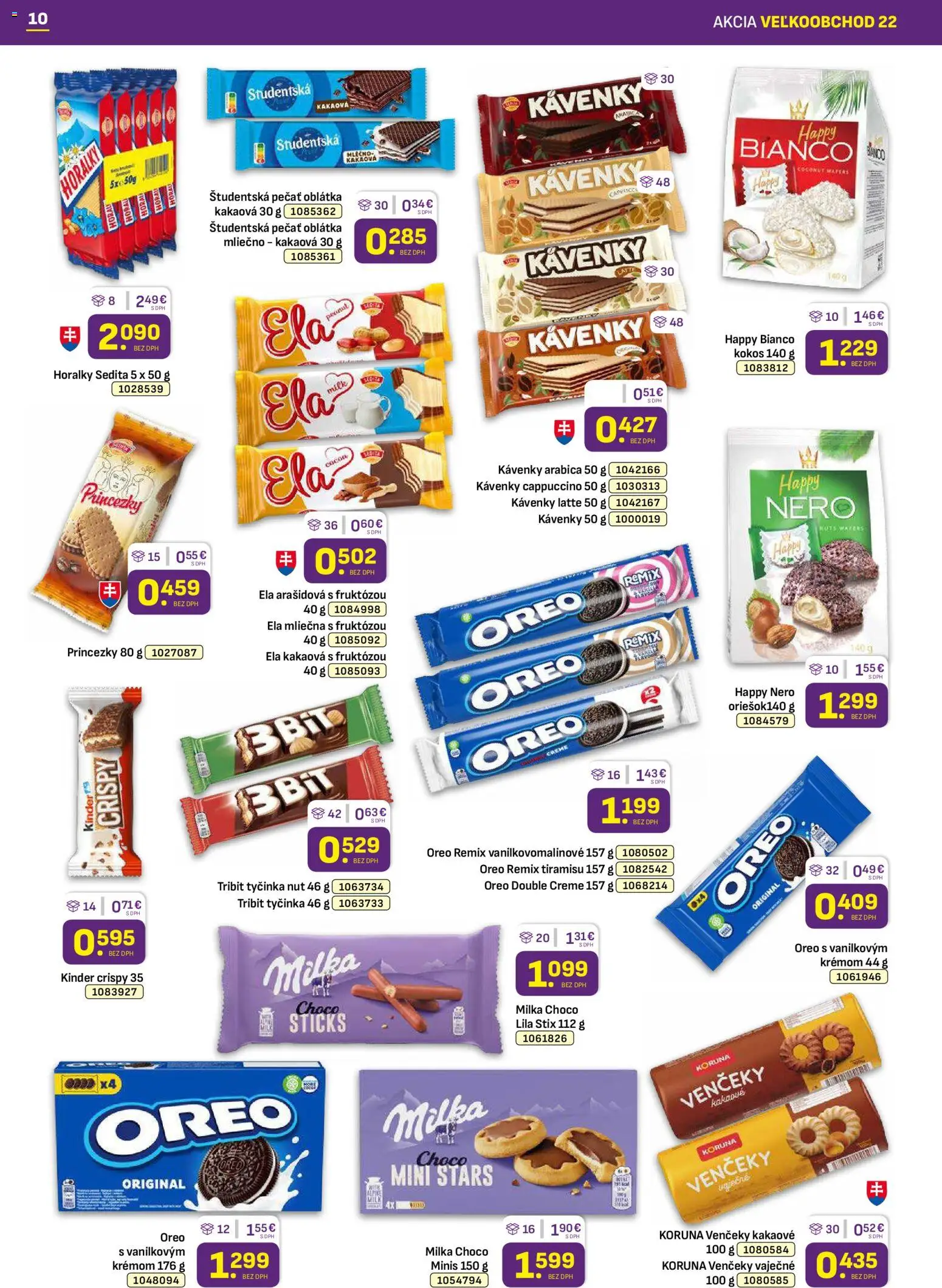 Nové Libex akcie – leták je platný od 03.11.2025 | Strana: 10 | Produkty: Študentská pečať, Milka, Soľ, Horálky