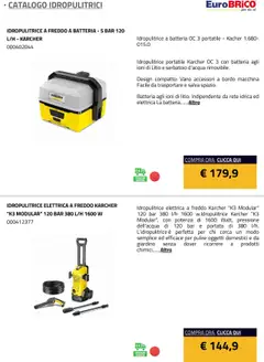 Anteprima del volantino Eurobrico Idropulitrici catalogo valido a partire dal 23.07.2025 | Pagina: 42 | Prodotti: Idropulitrice, Batteria