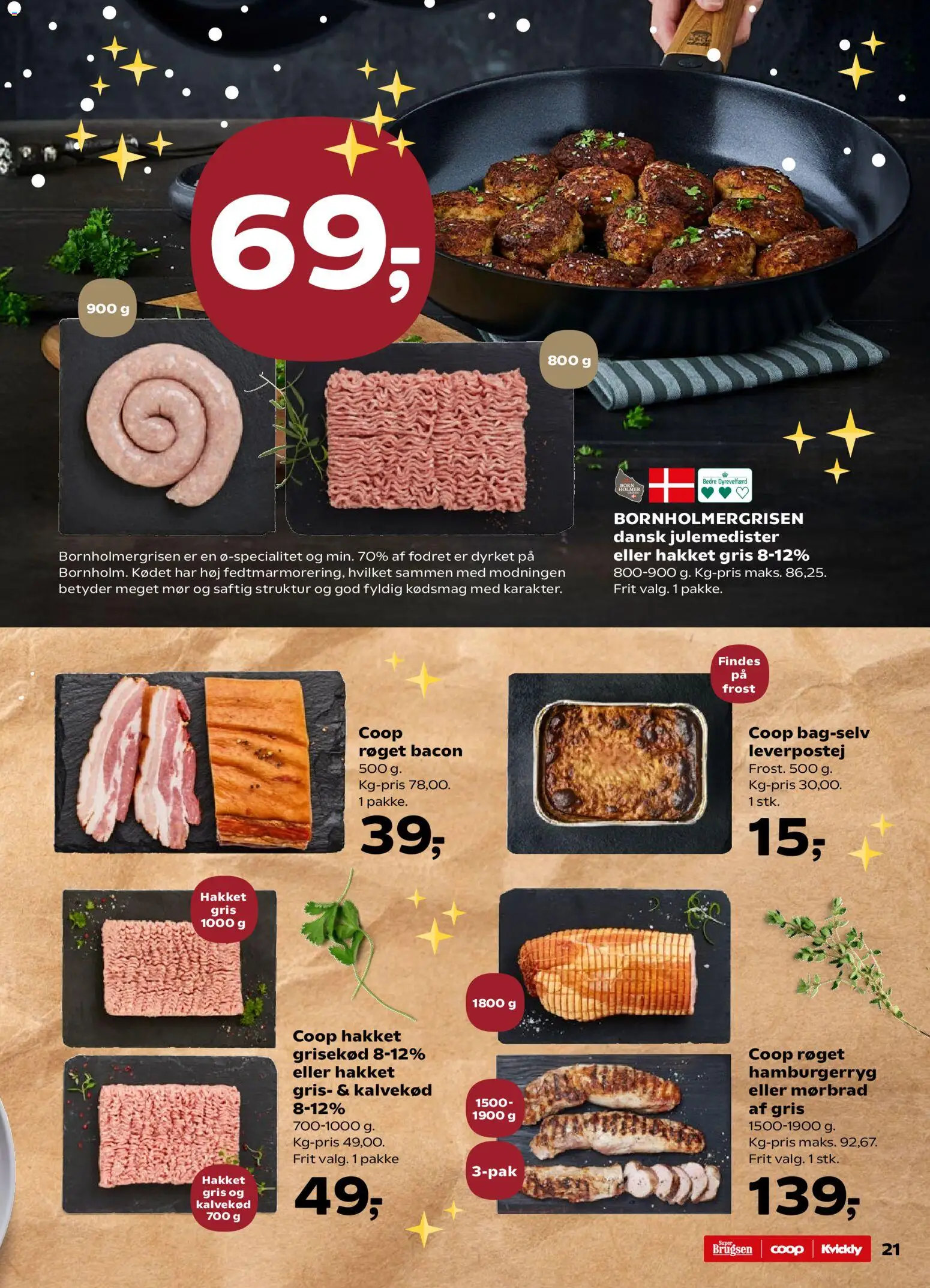 Super Brugsen tilbudsavis – gyldig fra 19.12.2025 | Side: 23 | Produkter: Leverpostej, Bacon, Hamburgerryg