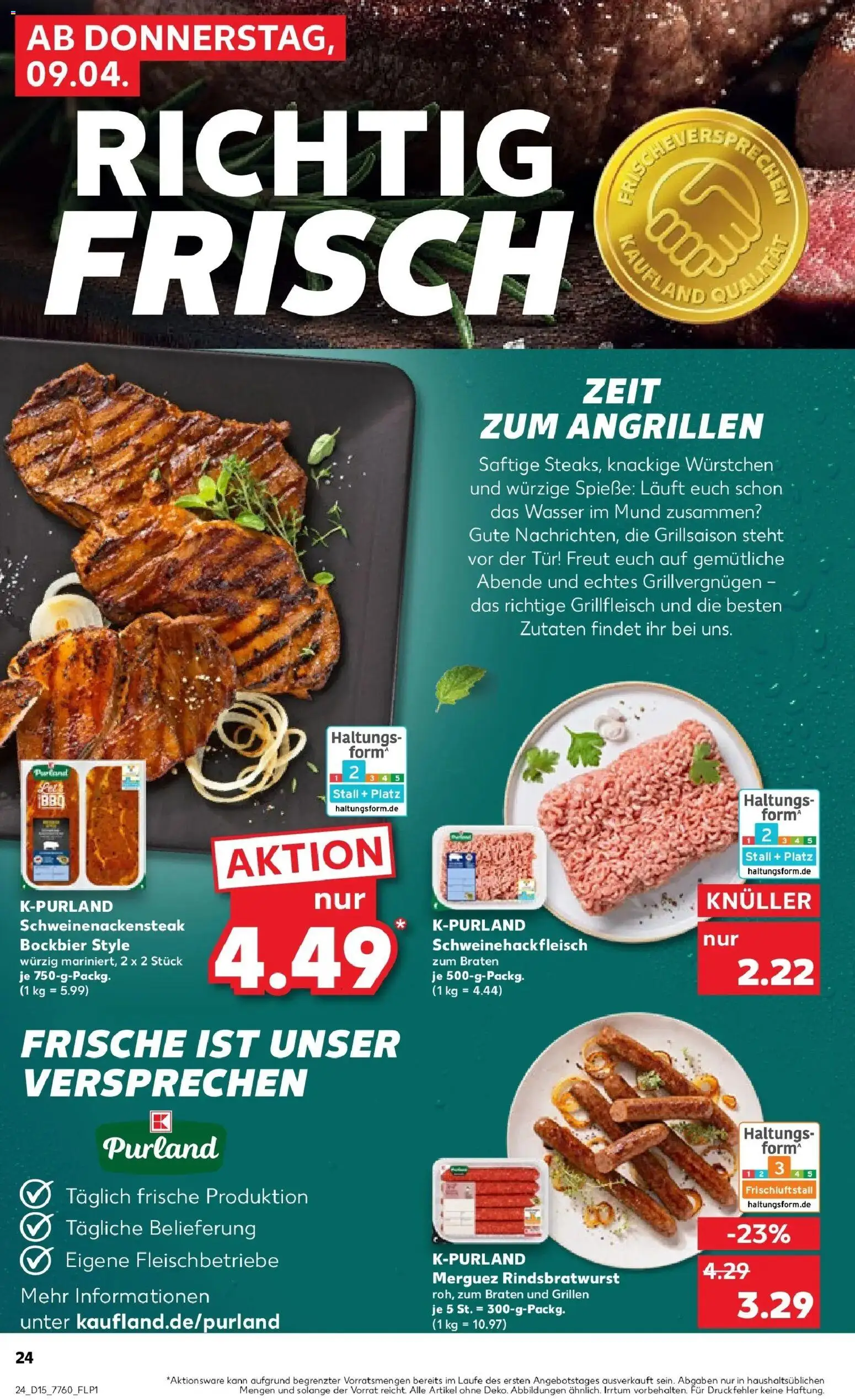 Kaufland Prospekt Eggenfelden	 – gültig ab 07.04.2026 | Seite: 36 | Produkte: Grillfleisch, Tür, Spieße, Wasser
