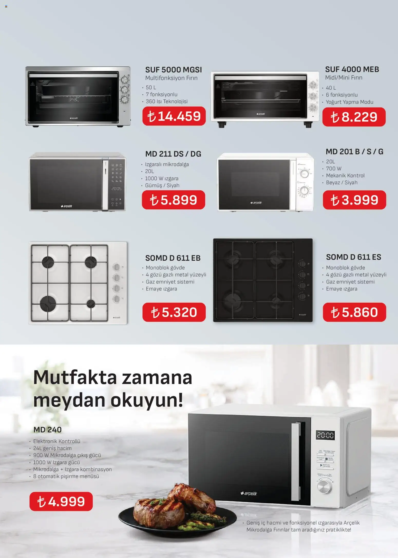 Arçelik Ankastre Kataloğu - 16.01.2026 tarihinden itibaren geçerlidir | Sayfa: 36 | Ürünler: Yoğurt, Fırın, Izgara
