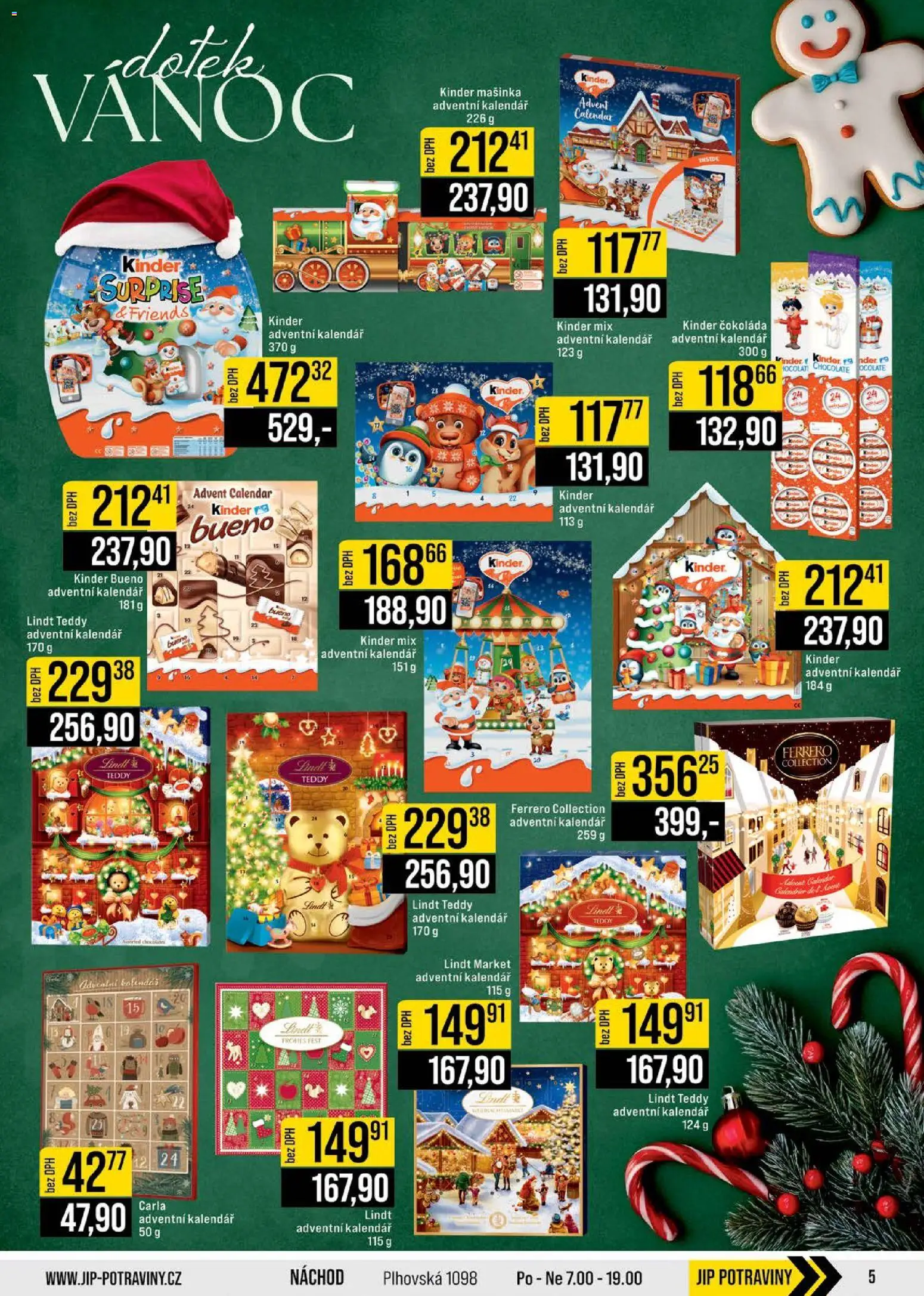 Jip leták - Cash & Carry od 12.11.2025 | Strana: 5 | Produkty: Lindt, Čokoláda, Kinder adventní kalendář, Adventní kalendář Lindt