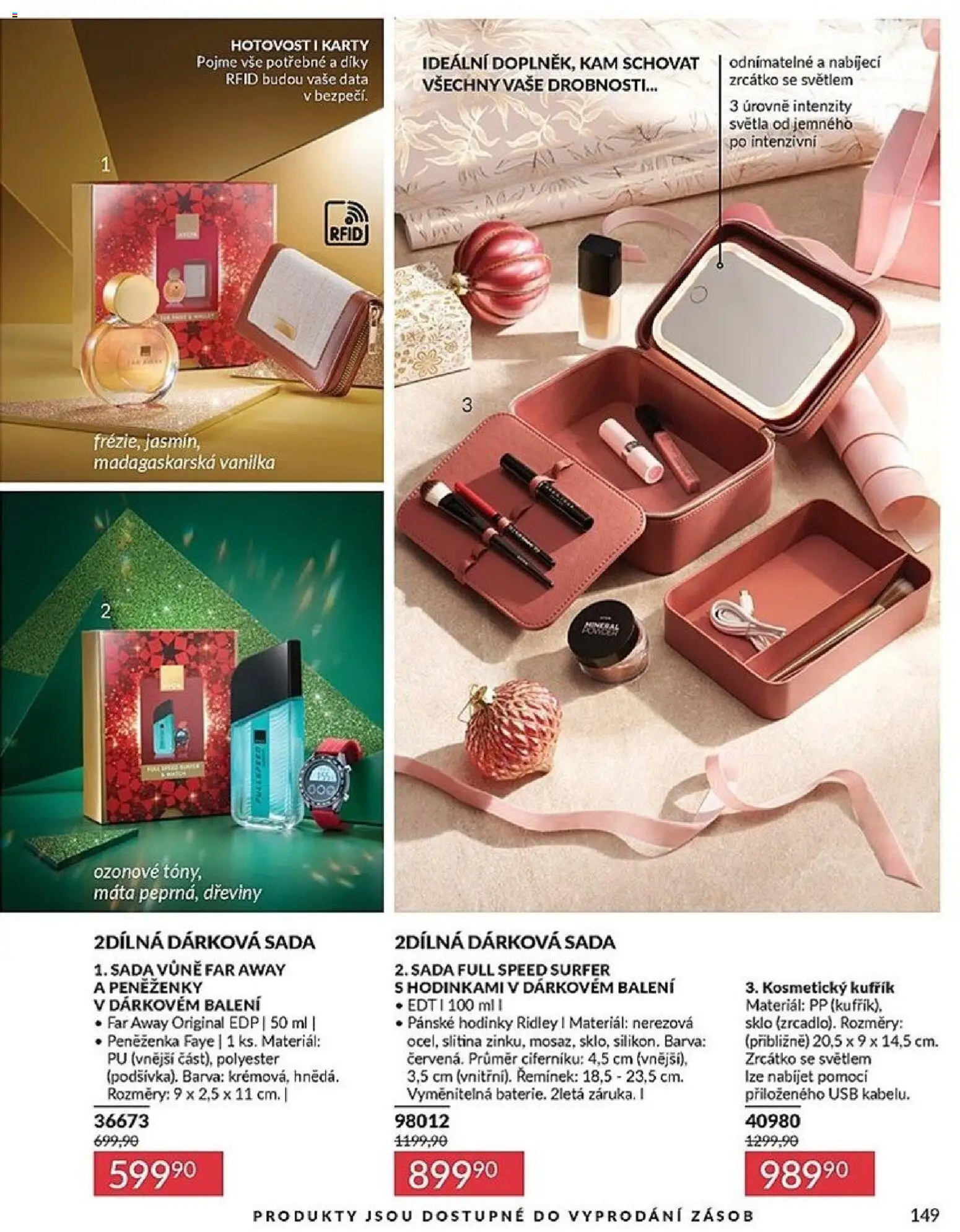 Avon katalog 1/2026 od 01.01.2026 | Strana: 149 | Produkty: Peněženka, Hodinky, Kosmetický kufřík, USB