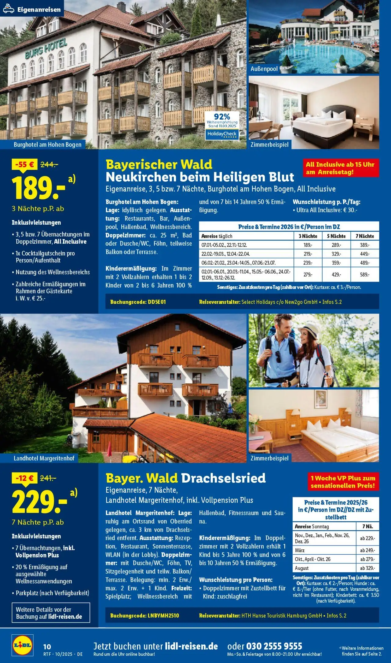 Lidl Reisen Oktober/November Reise-Highlights – gültig ab 13.10.2025 | Seite: 10 | Produkte: Bad, Uhr