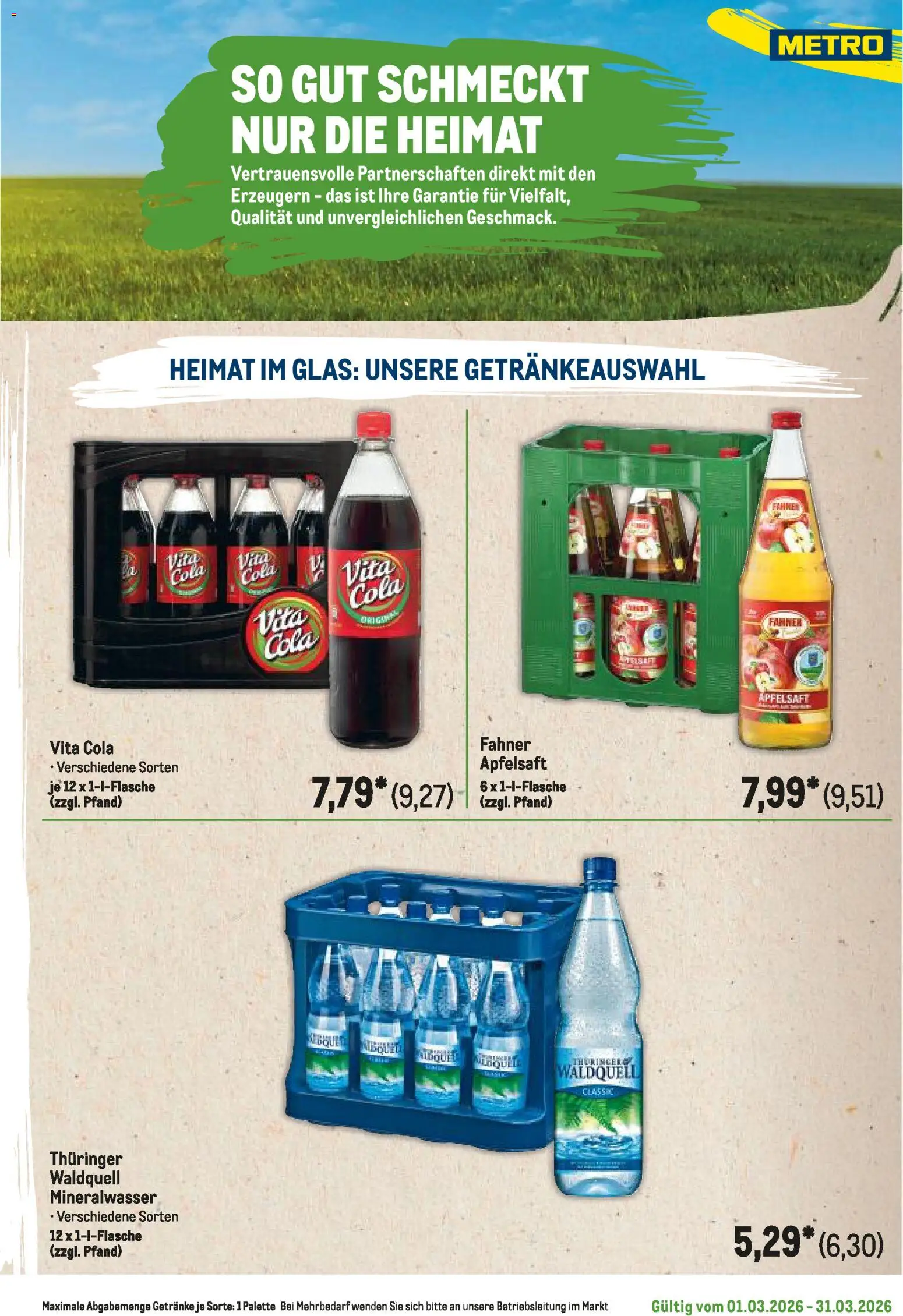 Metro Regionaler Flyer – gültig ab 01.03.2026 | Seite: 117 | Produkte: Cola, Apfelsaft, Mineralwasser, Vita cola