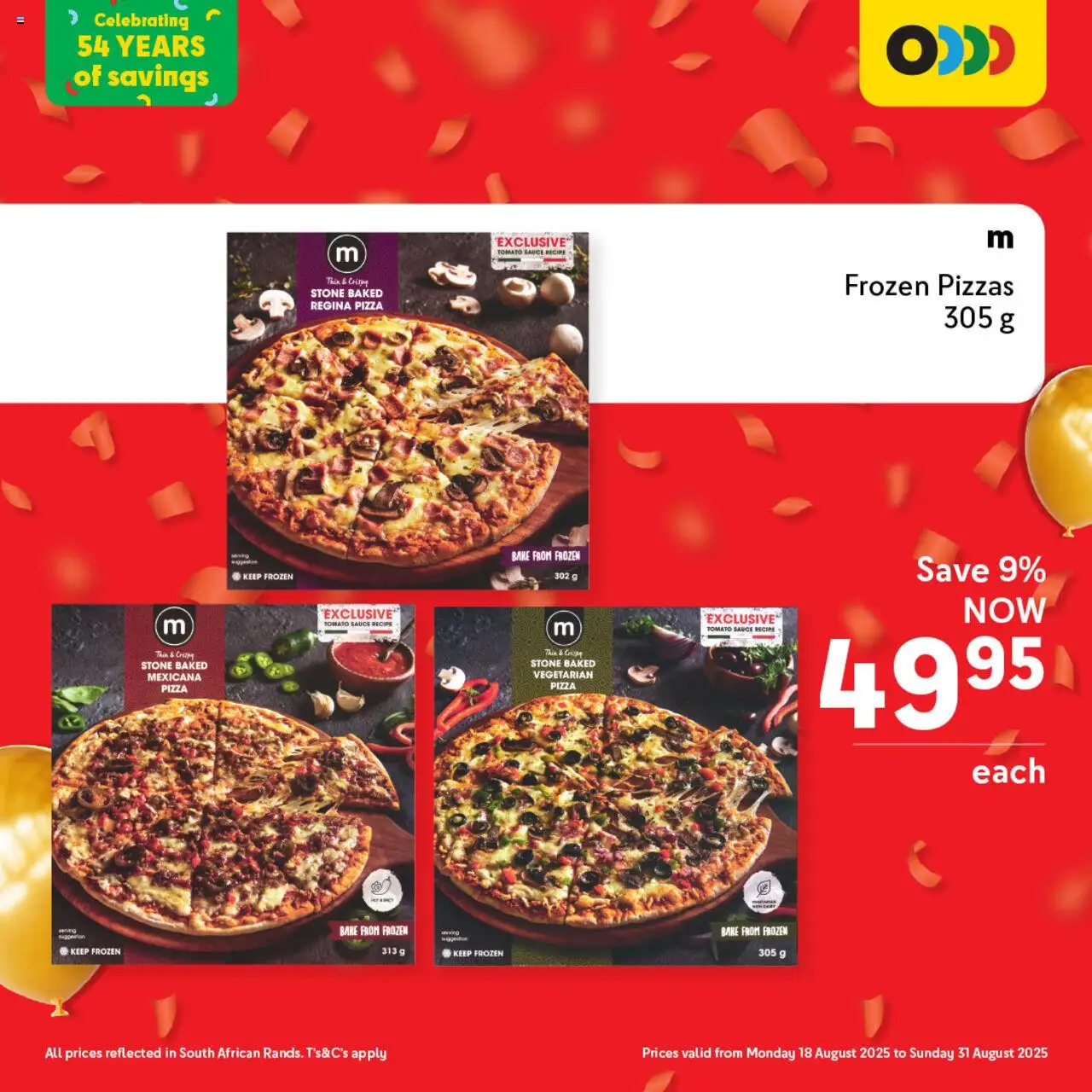 Makro After Party Frozen Food │ valid from 18.08.2025 | Page: 18 | Products: Pizza, Tomato sauce, Sauce