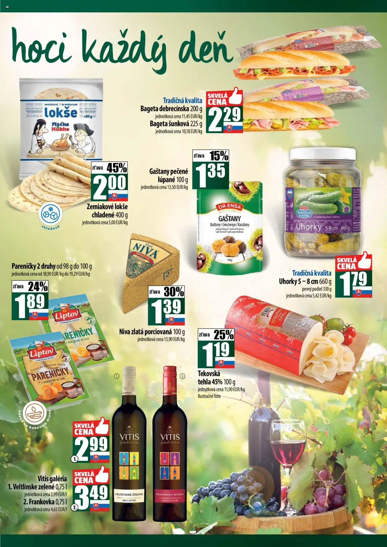 Nové COOP Jednota akcie – leták je platný od 04.09.2025 | Strana: 5 | Produkty: Gaštany, Uhorky