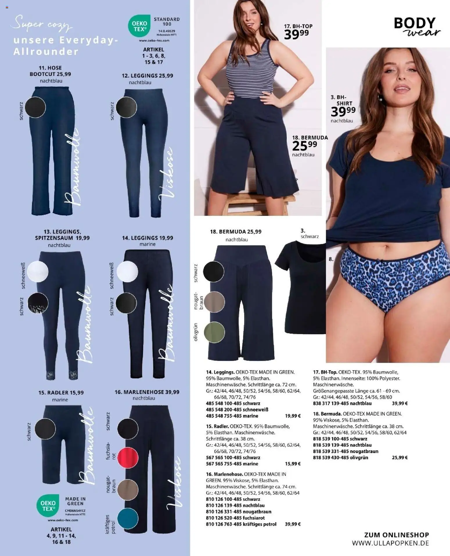 Ulla Popken akciós ujság - amely érvényes a következő dátumtól: 01.05.2026 | Oldal: 185 | Termékek: Body, Radler, Leggings