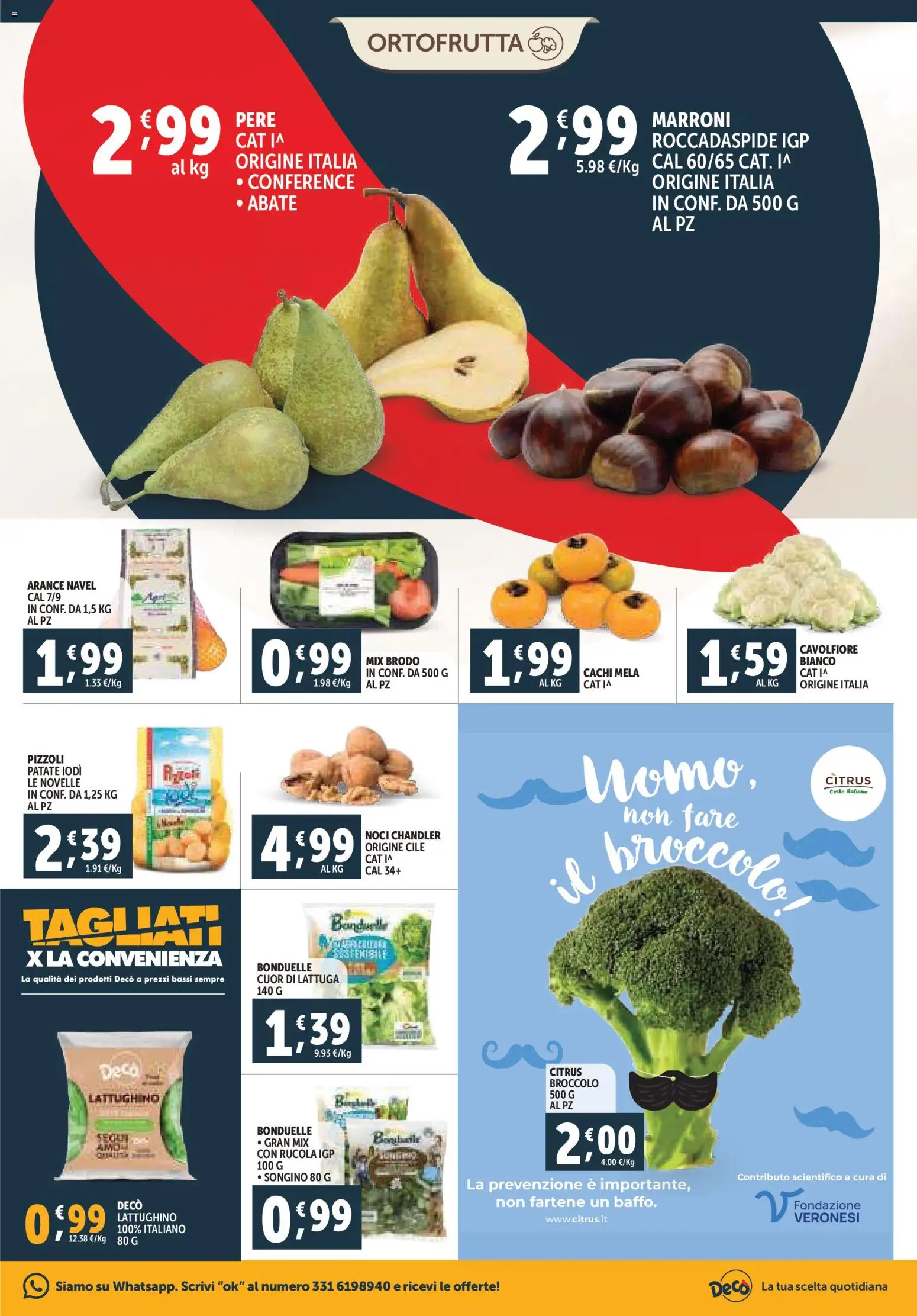 Volantino Decò del 20.11.2025 | Pagina: 5 | Prodotti: Rucola, Patate, Noci, Cachi