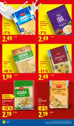 Lidl leták platný od 09.03.2026 | Strana: 16 | Produkty: Pizza, Gouda, Eidam, Mozzarella