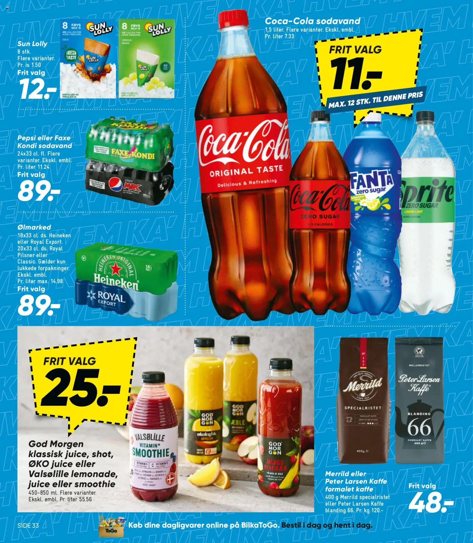 Bilka tilbudsavis – gyldig fra 23.01.2026 | Side: 20 | Produkter: Juice, Sodavand, Is, Pepsi Zero