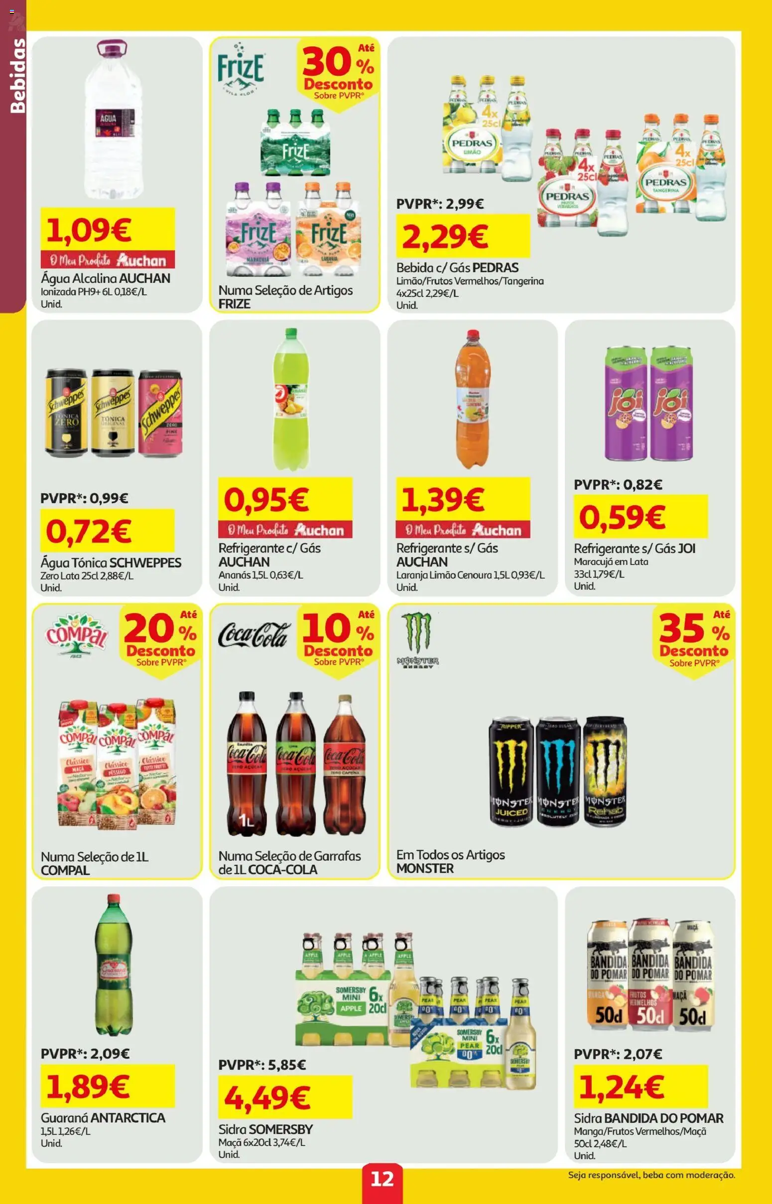 Minipreço folheto │ válido de 09.04.2026 | Página: 12 | Produtos: Agua, Refrigerante, Somersby, Cenoura