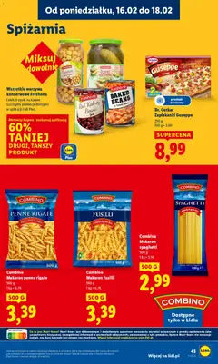 Pogląd oferty "Combino Makaron penne rigate, Penne rigate pasta, 500 g." - ważna od 16.02.2026 | Strona: 43