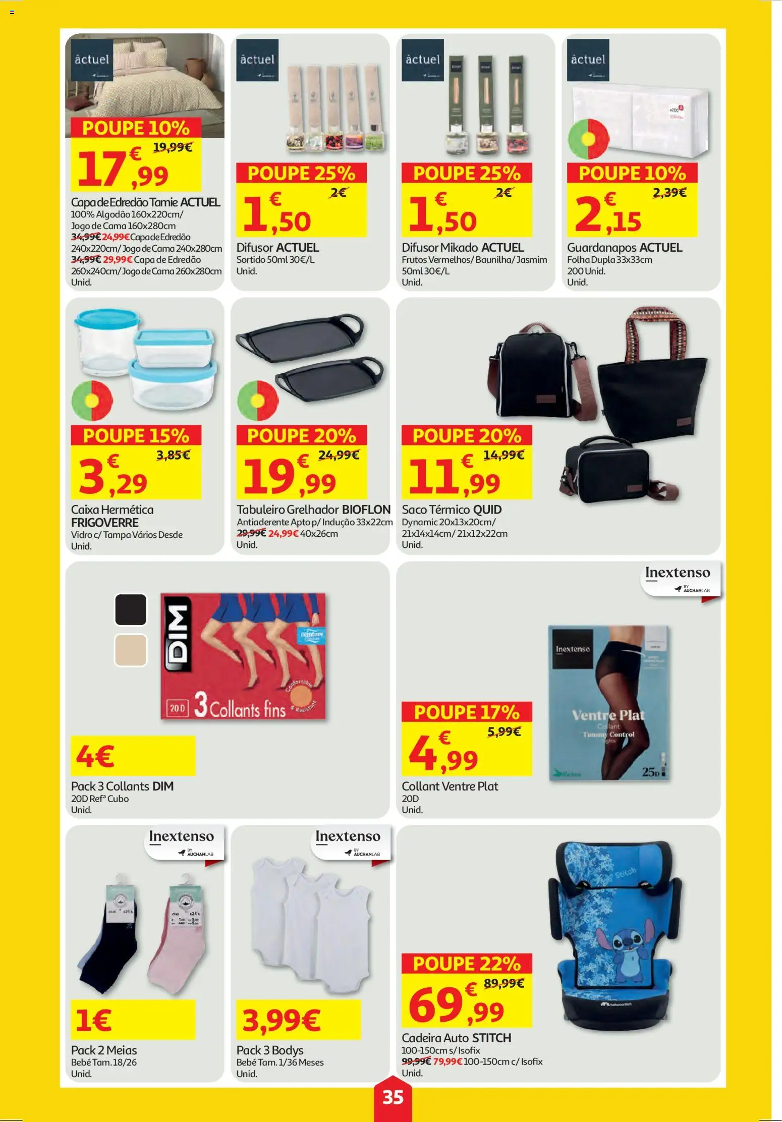 Auchan folheto │ válido de 19.03.2026 | Página: 35 | Produtos: Jogo de cama, Cama, Caixa, Difusor