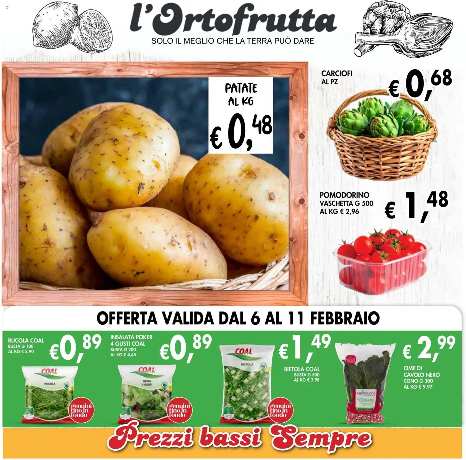 Volantino Coal del 27.02.2026 | Pagina: 3 | Prodotti: Rucola, Insalata, Patate, Carciofi