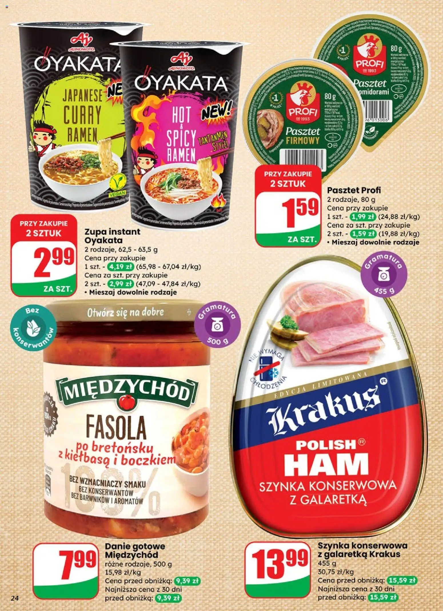 Dino Gazetka od 29.10.2025 | Strona: 24 | Produkty: Kiełbasa, Curry, Galaretka, Szynka