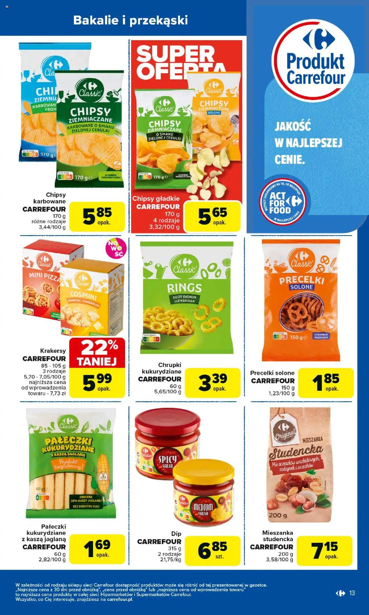 Carrefour Gazetka - Produkt Carrefour od 25.08.2025 | Strona: 13 | Produkty: Kasza, Mini pizza, Krakersy, Kasza jaglana