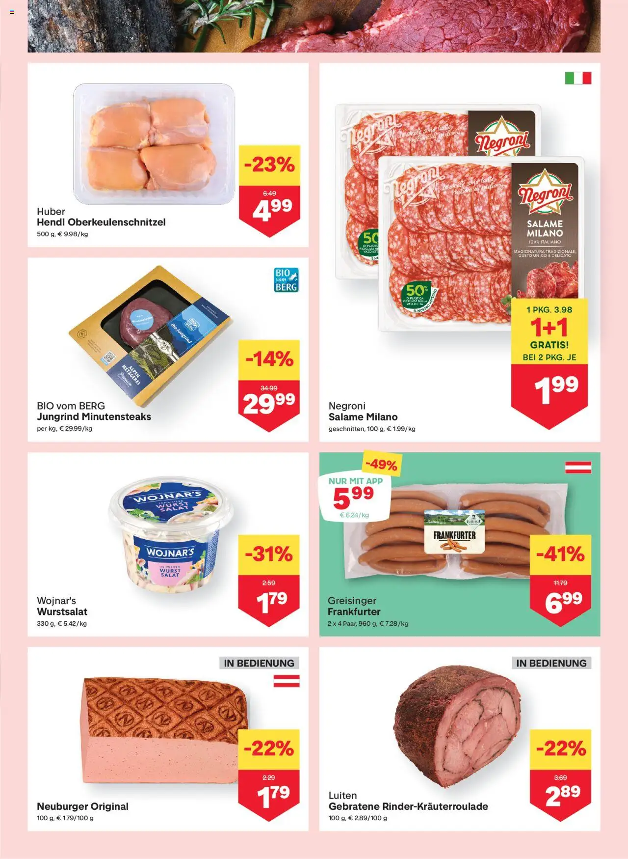 MPREIS Lenzing gültig ab 02.10.2025 | Seite: 3 | Produkte: Salat, Wurst