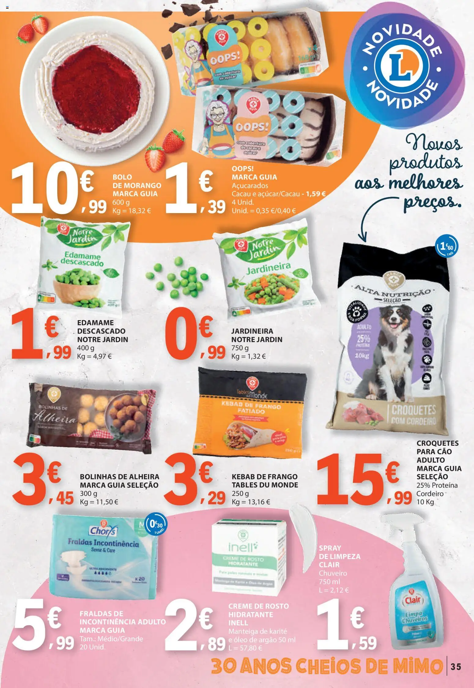 E.Leclerc folheto │ válido de 04.12.2025 | Página: 35 | Produtos: Fraldas, Chuveiro, Óleo, Proteina