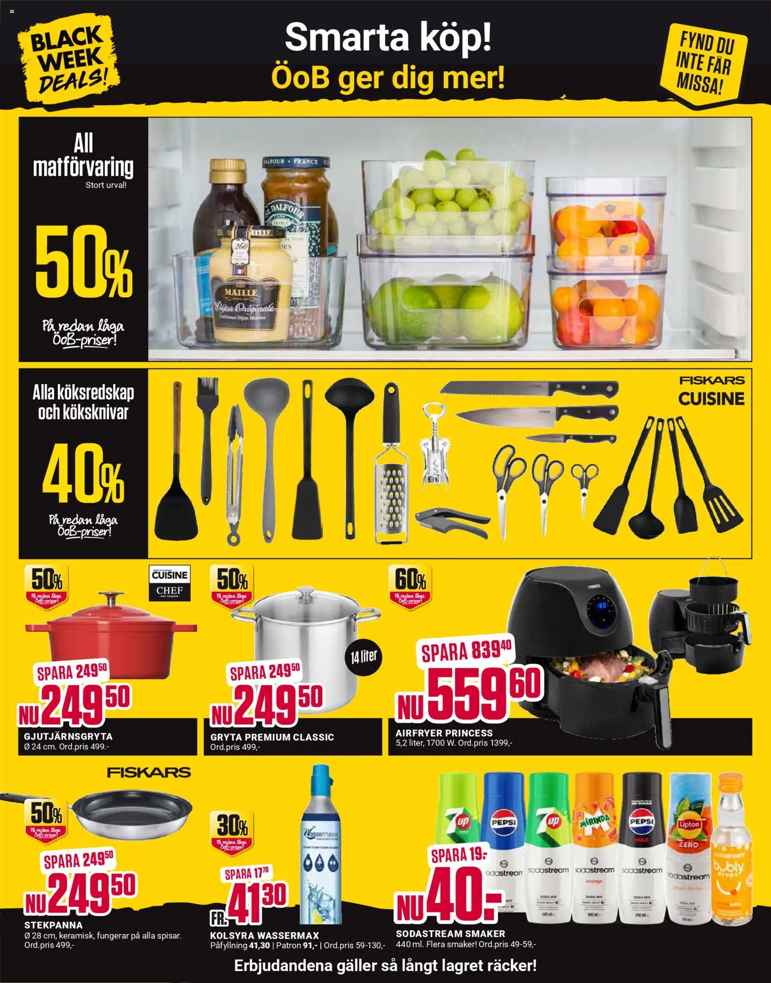 ÖoB reklamblad aktuell från 24.11.2025 | Sida: 10 | Produkter: Pepsi, Airfryer, Sodastream, Stekpanna