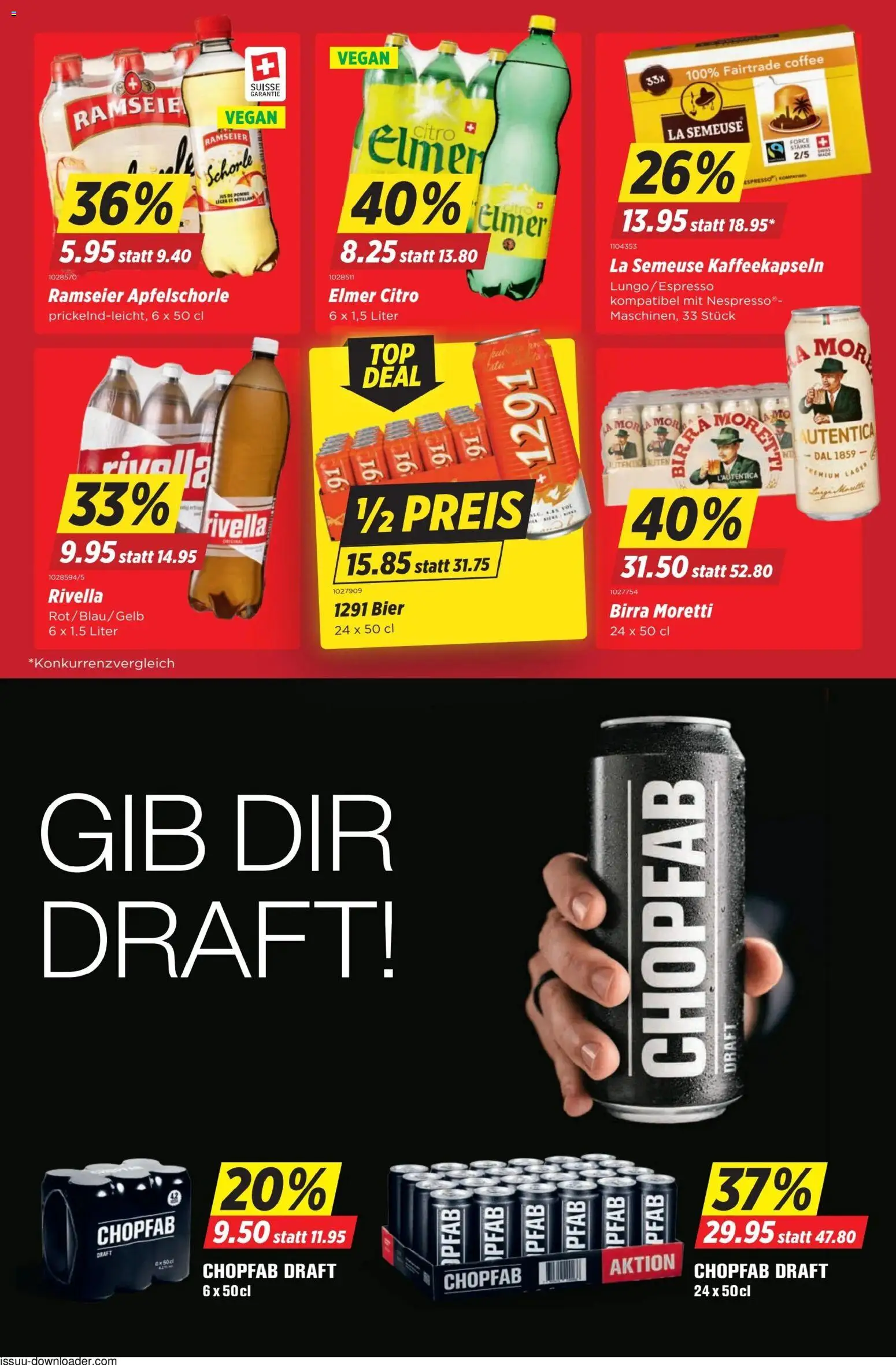 Denner aktionen – gültig ab 09.04.2026 | Seite: 13 | Produkte: Bier, Apple