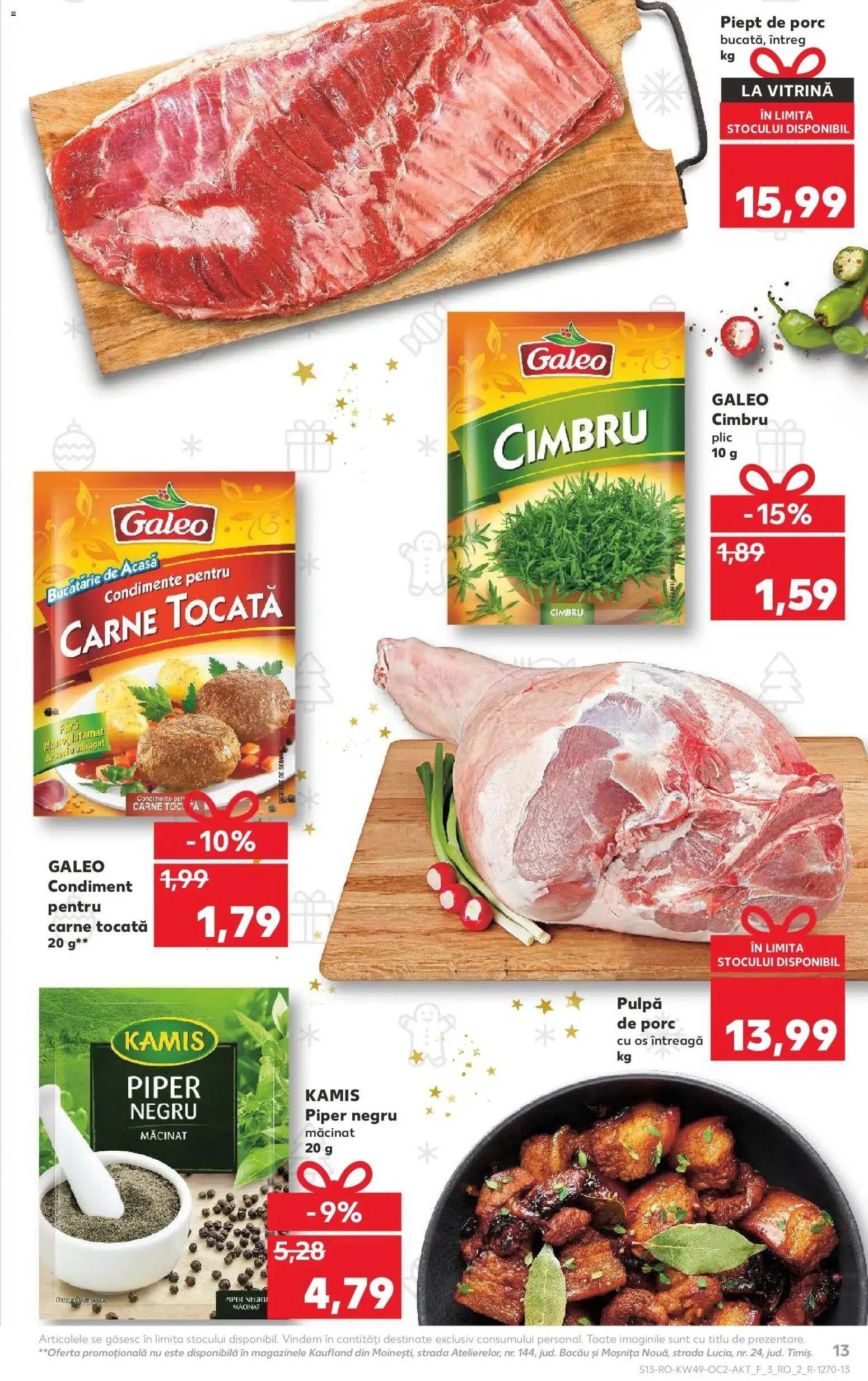 Noul catalog Kaufland – valabil de la 03.12.2025 | Pagină: 13 | Produse: Bucătărie, Vitrină, Carne tocată, Piper