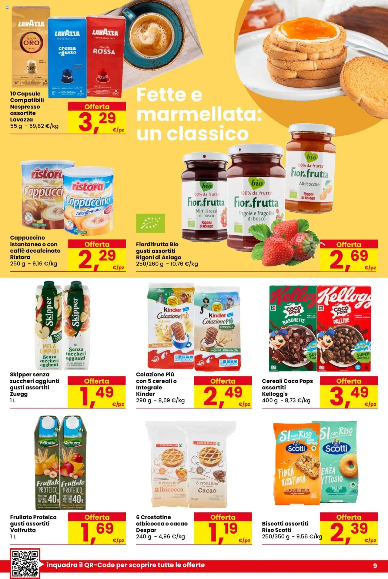 Volantino Despar del 18.09.2025 | Pagina: 9 | Prodotti: Crema, Biscotti, Pesca, Marmellata