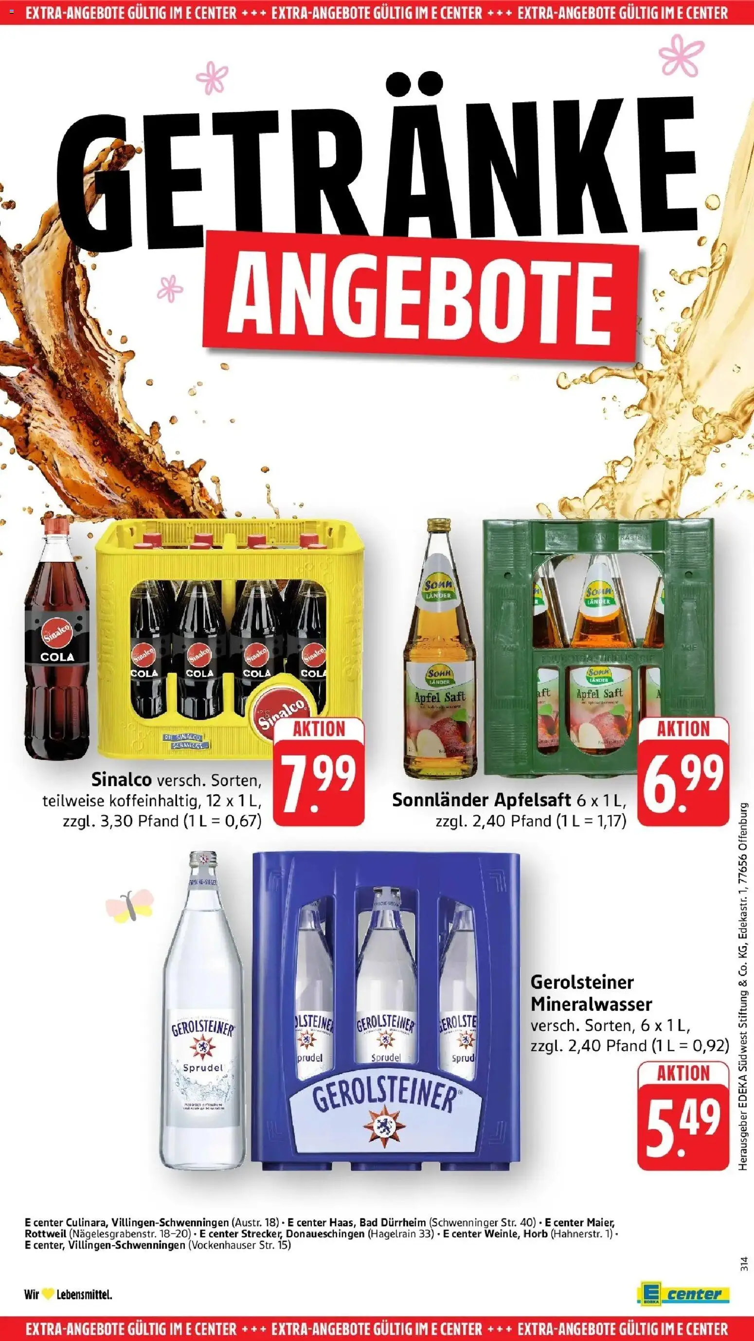 E center Prospekt Villingen - Schwenningen	 – gültig ab 23.03.2026 | Seite: 53 | Produkte: Cola, Bad, Mineralwasser, Gerolsteiner