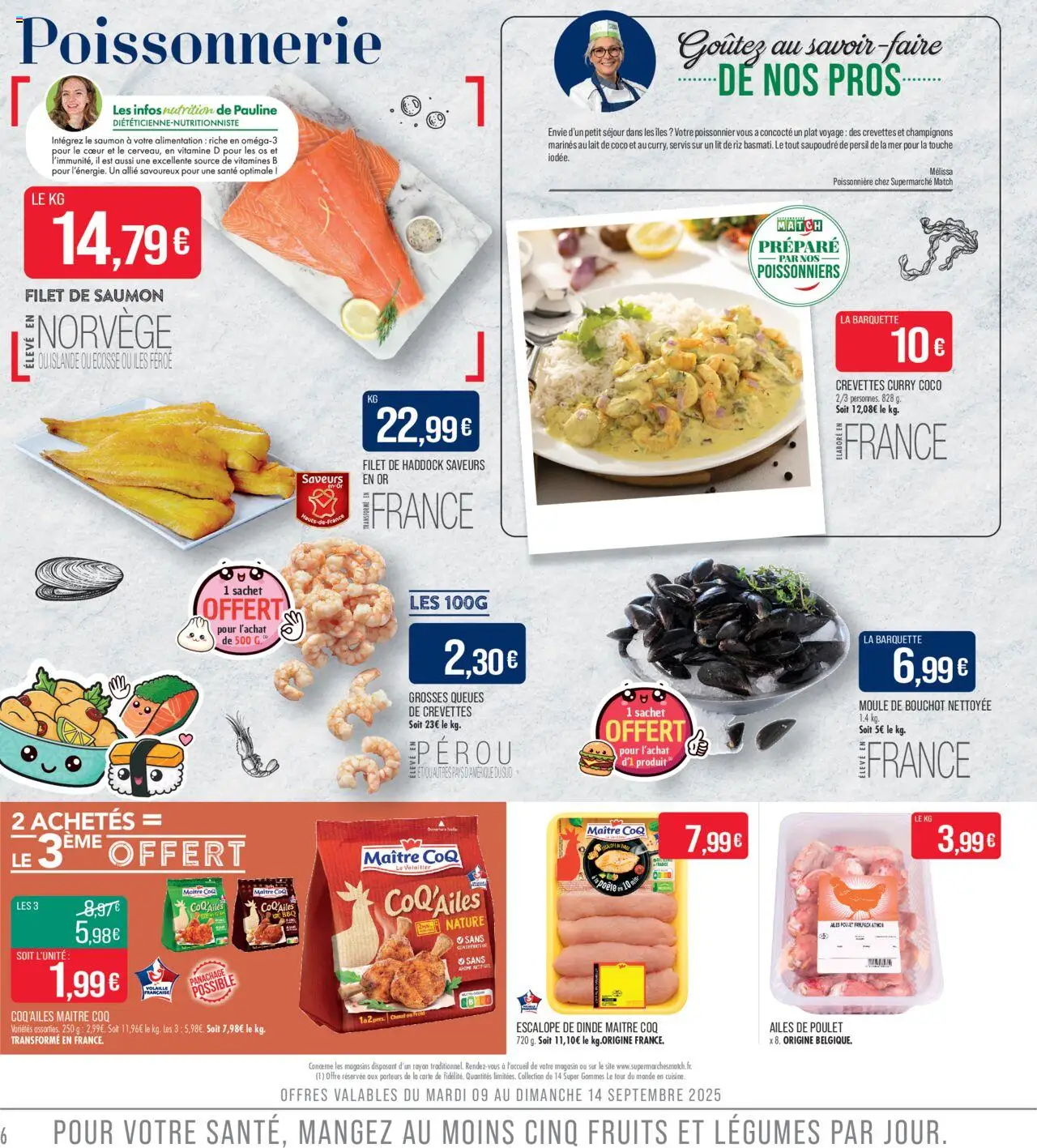  | Page: 6 | Produits: Poêle, Poissonnerie, Lait de coco, Curry